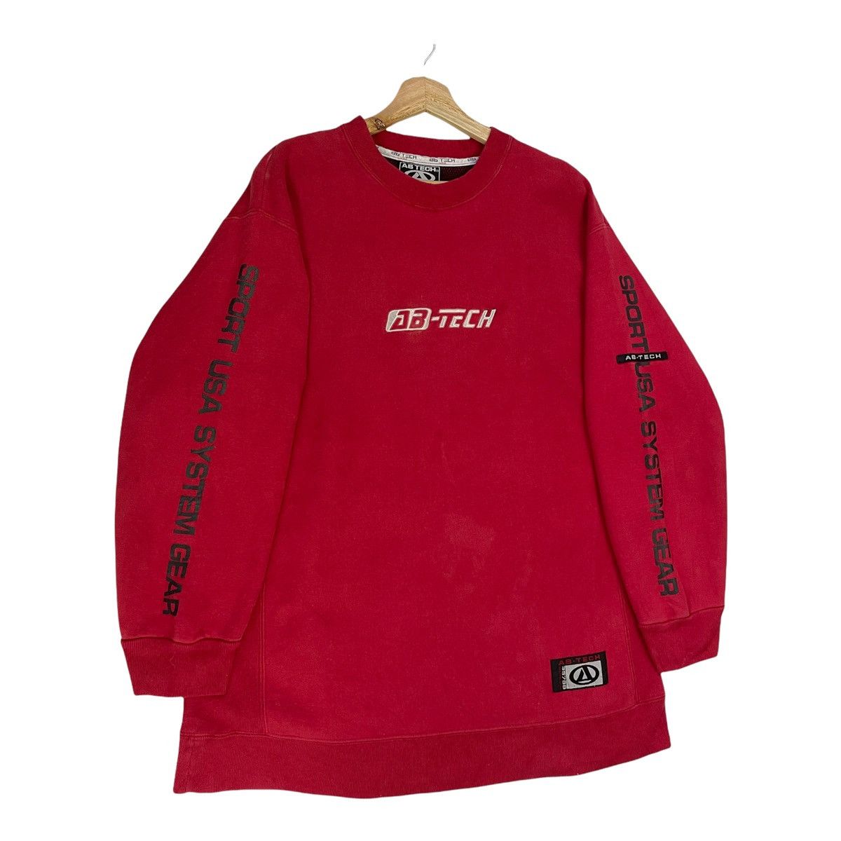 Japanese Brand Ab-Tech Embroidered Logo Pullover Crewneck Sweatshirt Size M Size US M / EU 48-50 / 2 - 2 Thumbnail