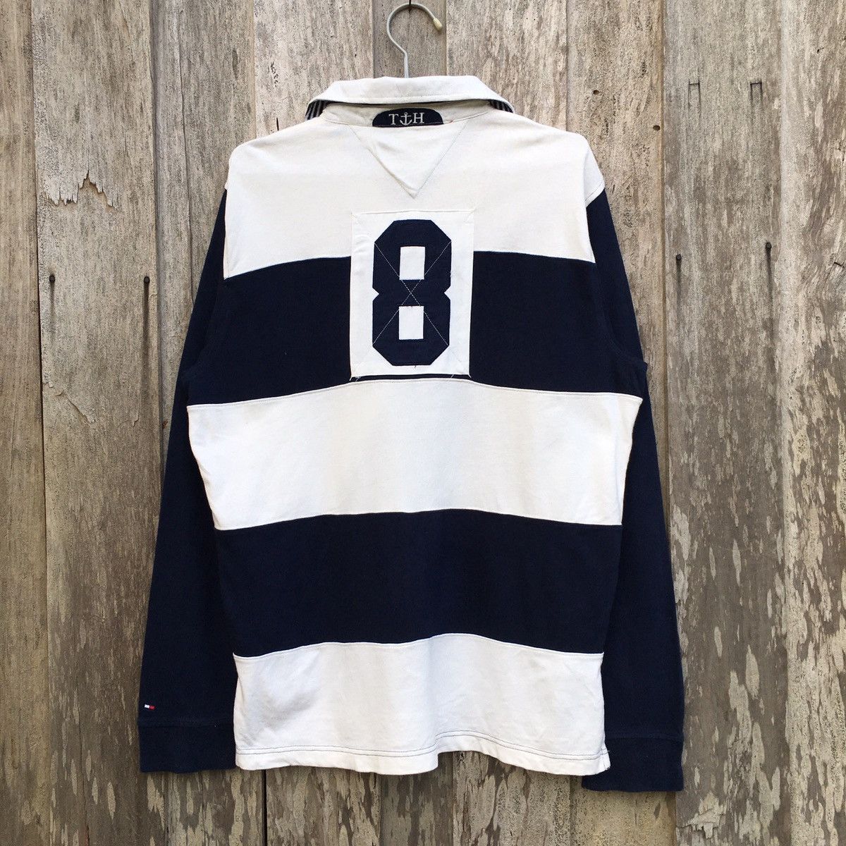 Tommy Hilfiger × Vintage Vintage Tommy Hilfiger Collar Sweatshirt Big Logo Size US L / EU 52-54 / 3 - 10 Thumbnail