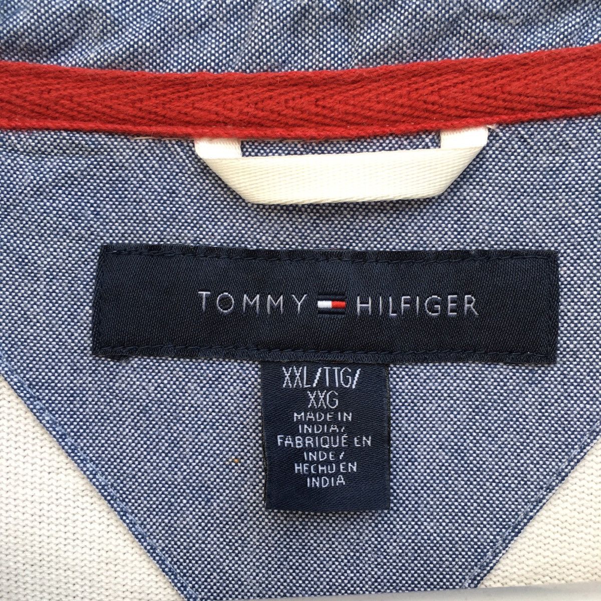 Tommy Hilfiger × Vintage Vintage Tommy Hilfiger Collar Sweatshirt Big Logo Size US L / EU 52-54 / 3 - 5 Thumbnail
