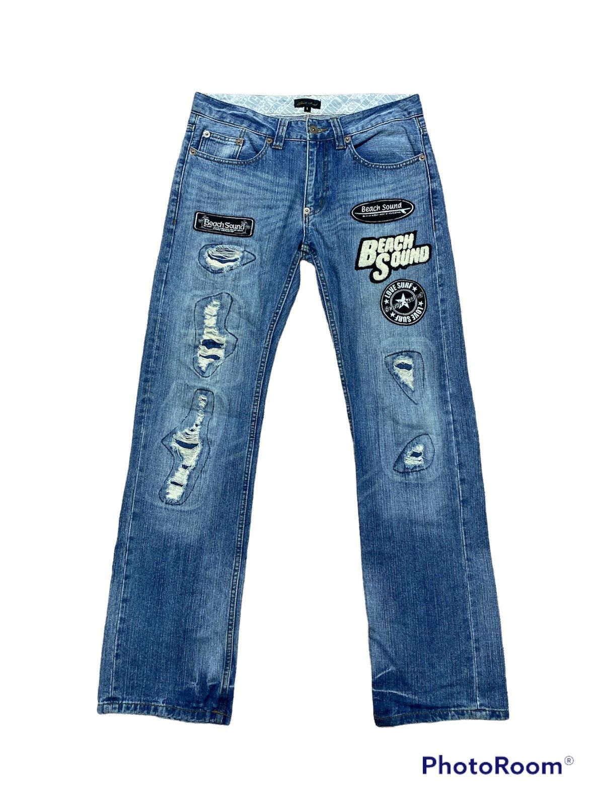 Hysteric Glamour Japan Beach Sound Patch Distressed Denim 231 Size US 32 / EU 48 - 1 Thumbnail