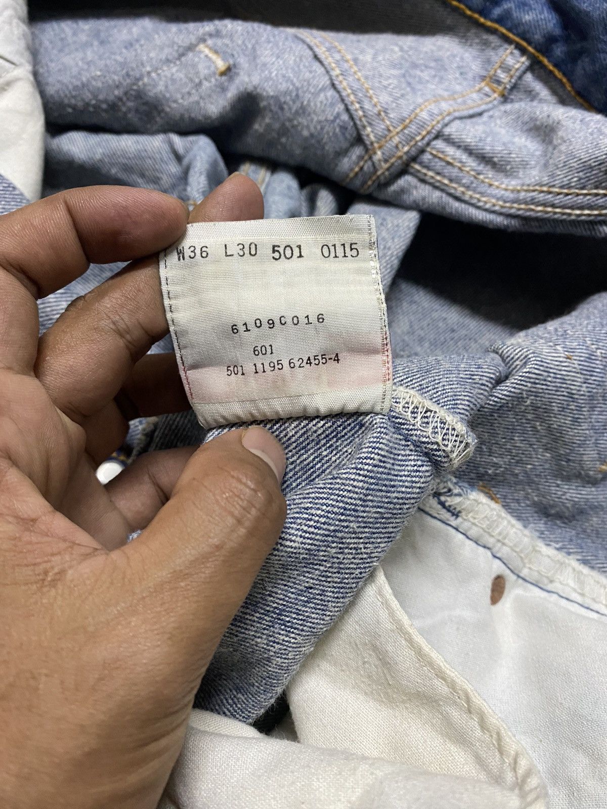 Levi's × Vintage Levis 501 Distressed Made in USA Vintage 90s Size US 36 / EU 52 - 6 Thumbnail