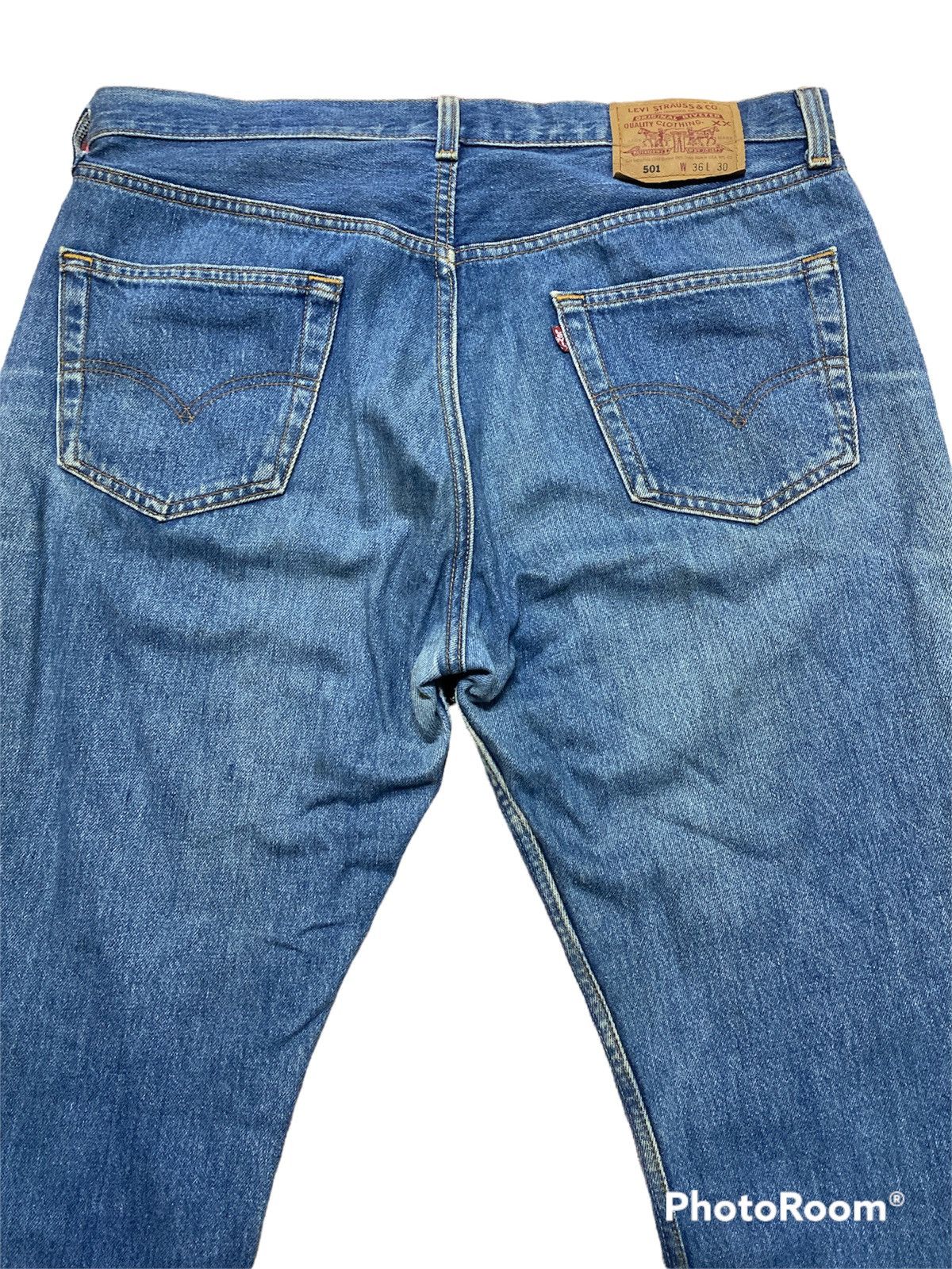 Levi's × Vintage Levis 501 Distressed Made in USA Vintage 90s Size US 36 / EU 52 - 4 Thumbnail