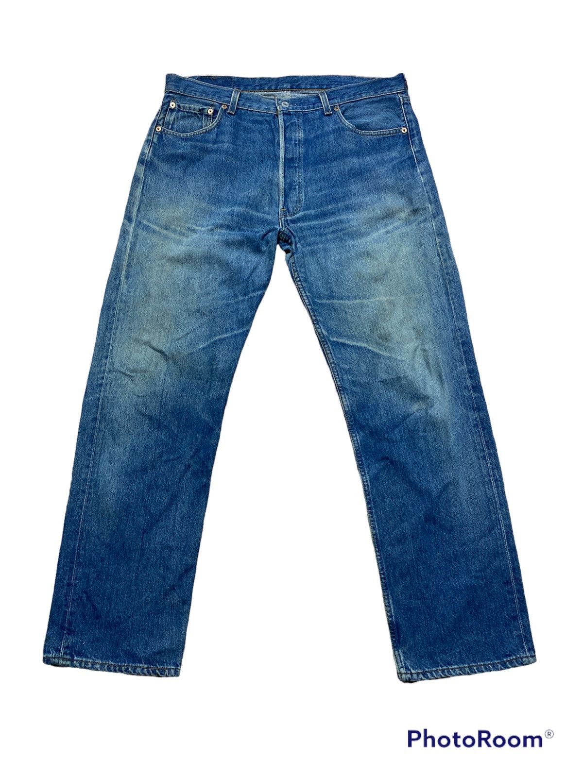 Levi's × Vintage Levis 501 Distressed Made in USA Vintage 90s Size US 36 / EU 52 - 1 Thumbnail