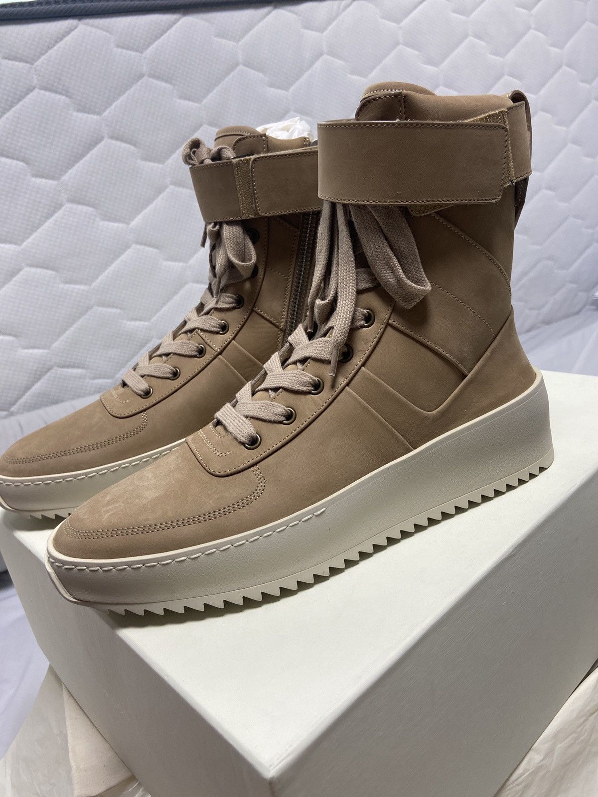FEAR OF GOD nabuk military high top sneakers boots