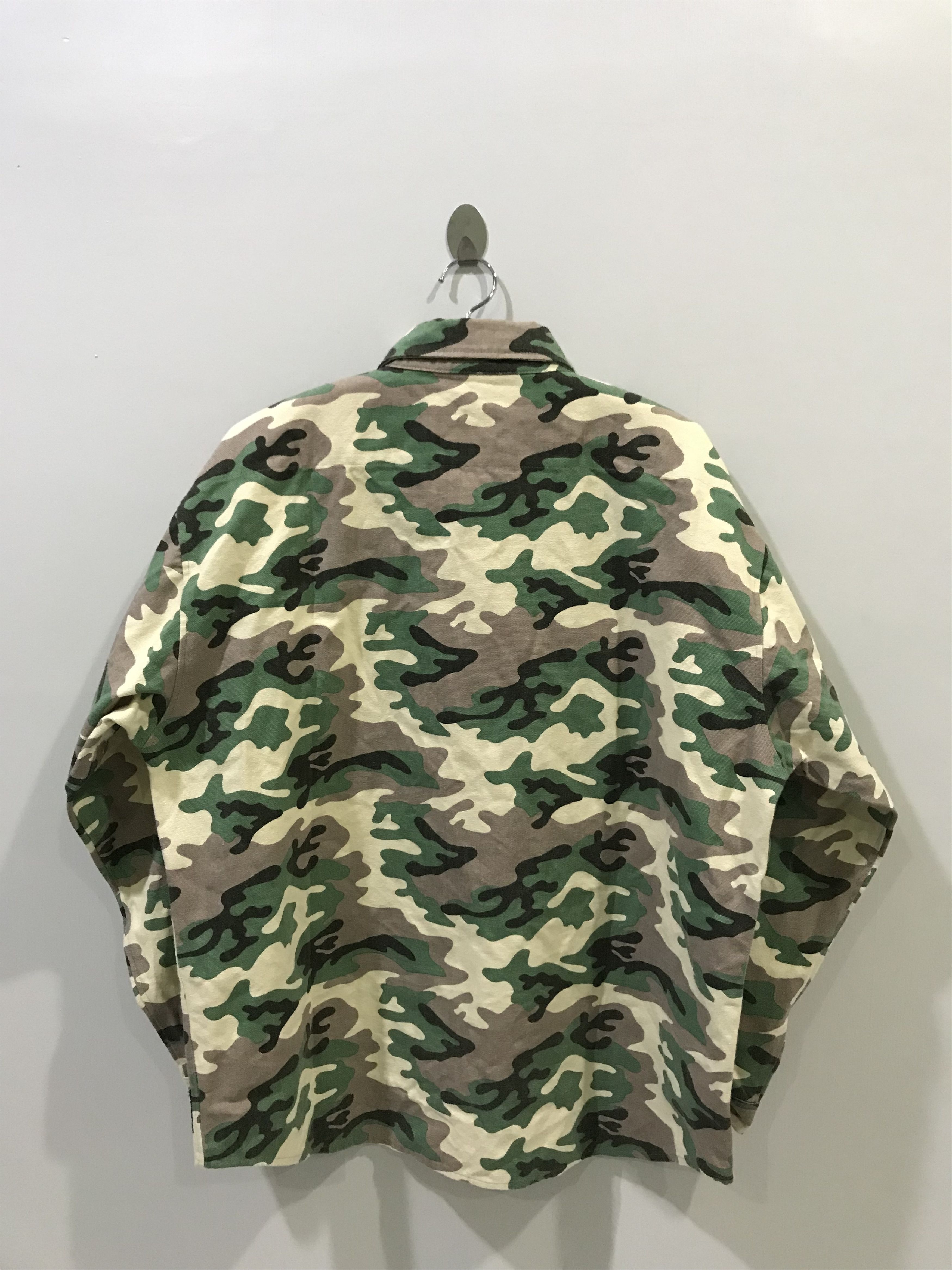 Japanese Brand EXPANSION NYC Japan Woodland Camo Duck Canvas Shirt Size US M / EU 48-50 / 2 - 7 Thumbnail