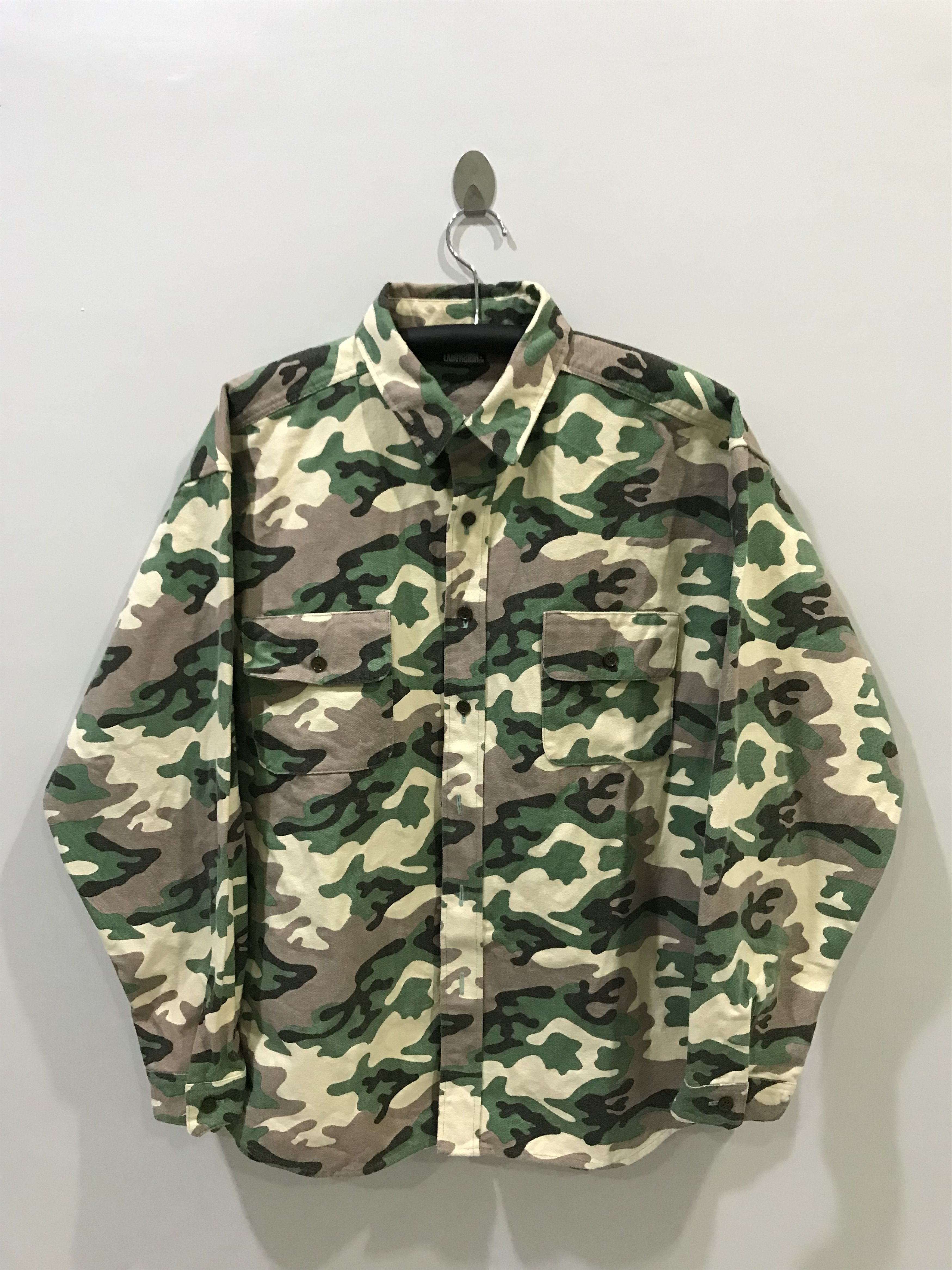 Japanese Brand EXPANSION NYC Japan Woodland Camo Duck Canvas Shirt Size US M / EU 48-50 / 2 - 2 Thumbnail