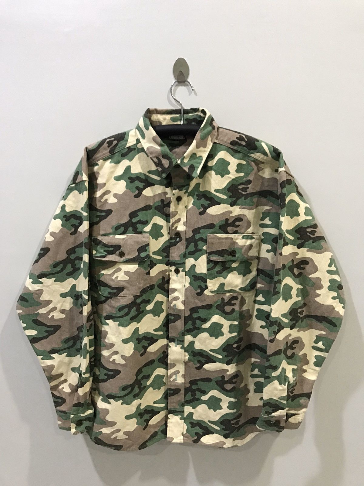 Japanese Brand EXPANSION NYC Japan Woodland Camo Duck Canvas Shirt Size US M / EU 48-50 / 2 - 1 Thumbnail