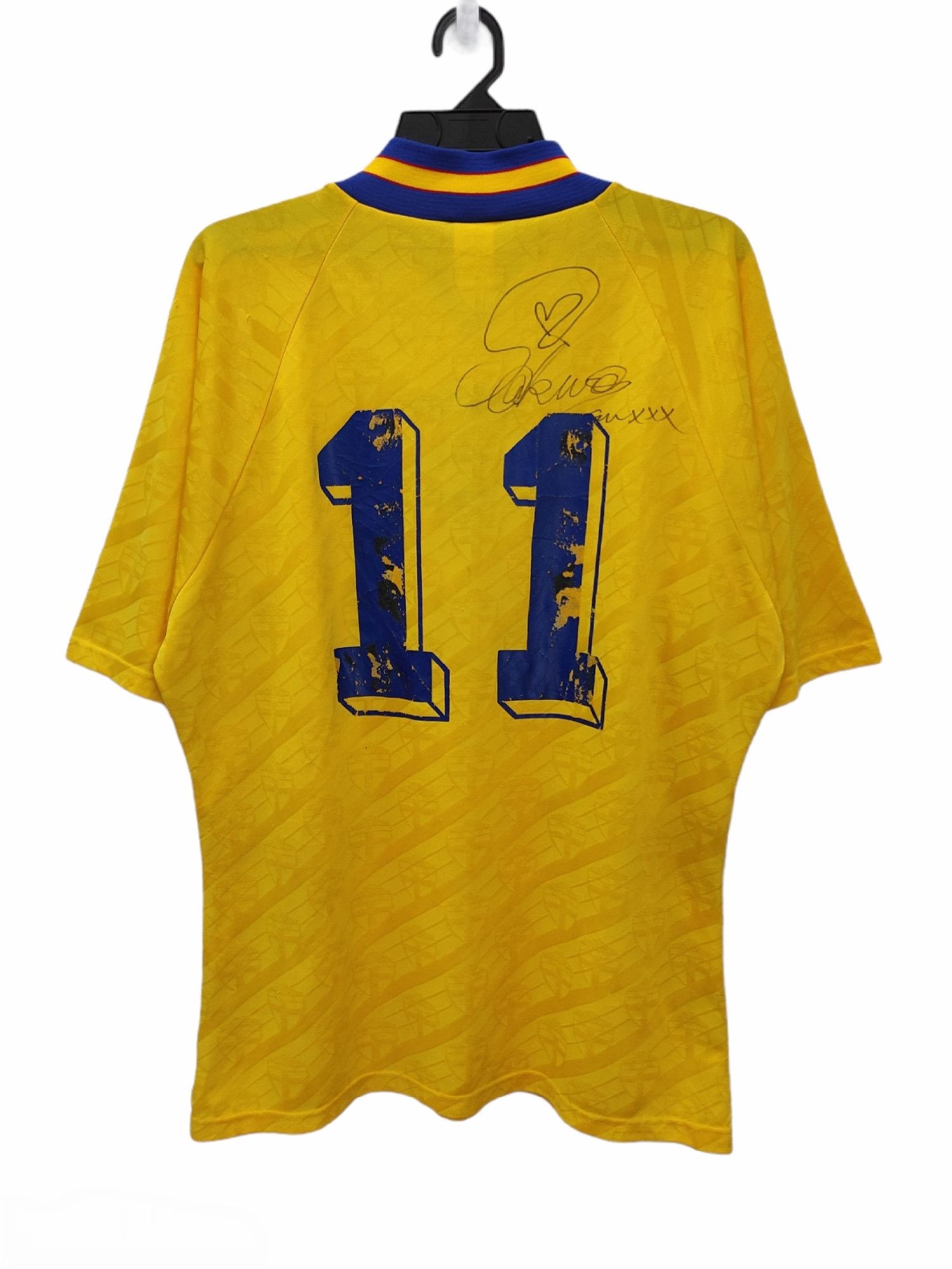 Adidas VINTAGE 1994 SWEDEN HOME JERSEY WORLD CUP FIFA HANDSIGN RARE Size US L / EU 52-54 / 3 - 3 Thumbnail