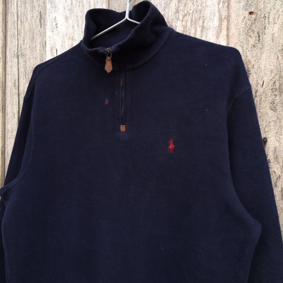 Polo Ralph Lauren × Vintage Vintage Polo Ralph Lauren Half Zip Sweatshirt Size US L / EU 52-54 / 3 - 3 Thumbnail