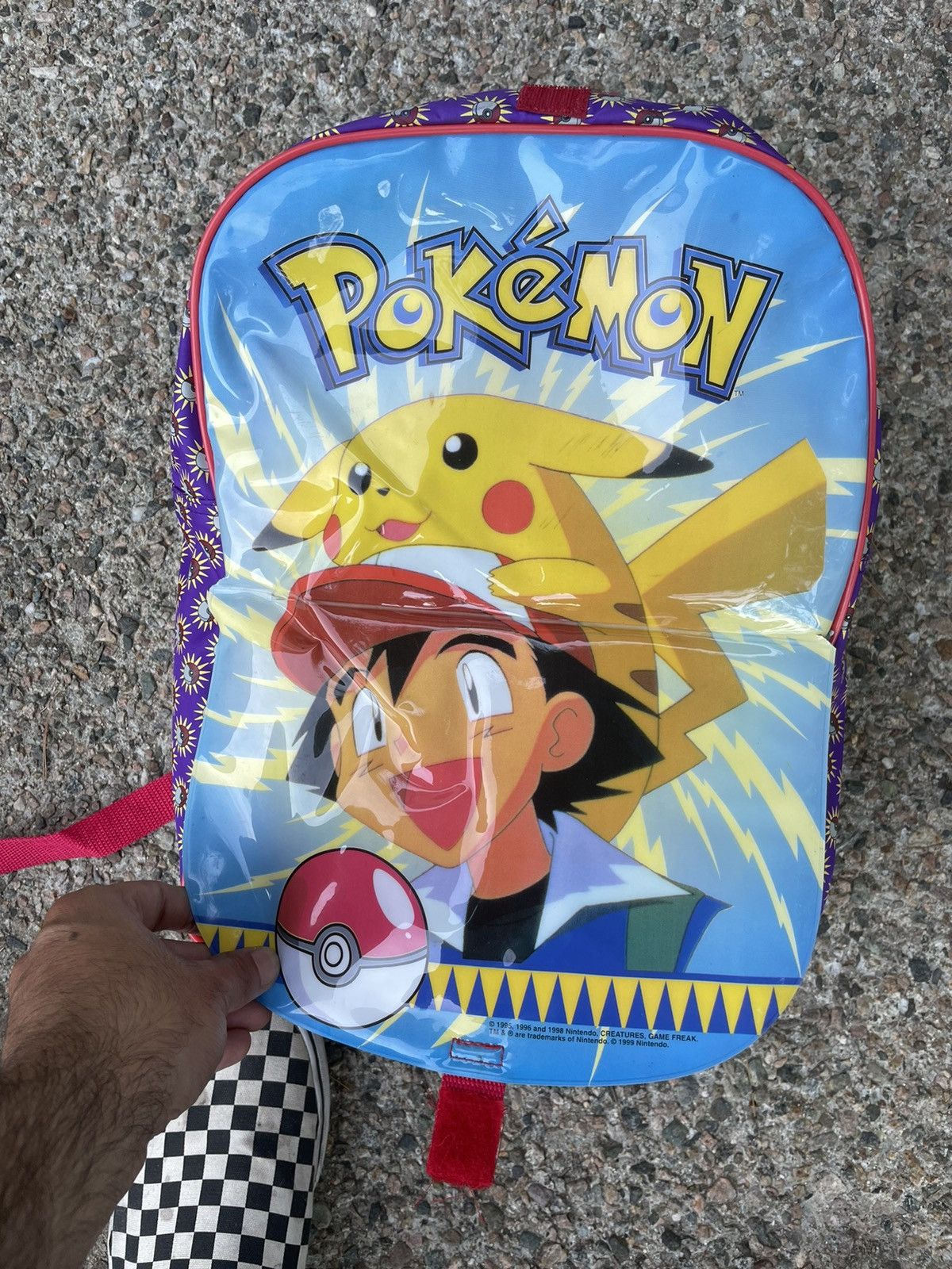 Pokemon Vintage 1999 Pokémon Pikachu & Ash Backpack 90s cartoon Size ONE SIZE - 6 Thumbnail