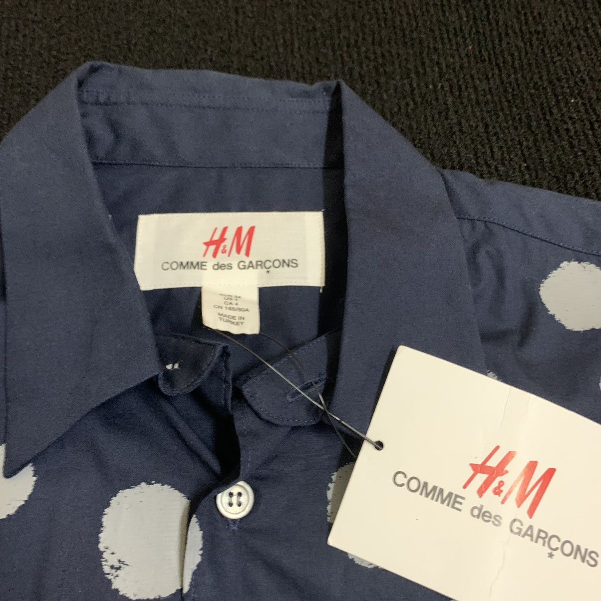Comme des Garcons × H&M Comme Des Garcons x H&M Vintage Womans Dotted L/S Shirt Size US XXS / EU 40 - 2 Thumbnail