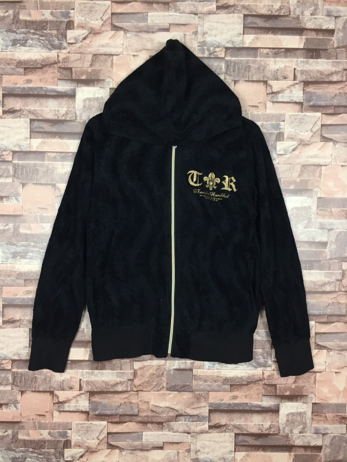Japanese Brand Thunder Rurnbled Hoodie Nice Design #15-1 Size US M / EU 48-50 / 2 - 2 Thumbnail