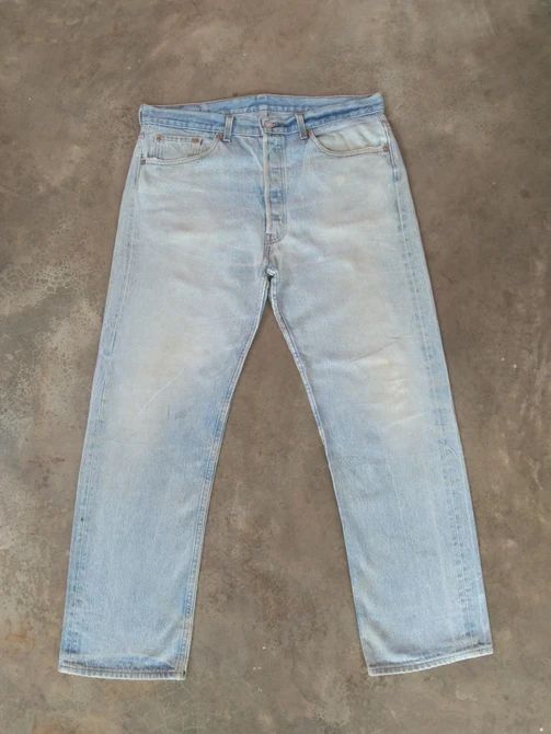 Vintage 90s Vintage Levi's 501 Made In USA Distressed Jeans 37x30 | Grailed