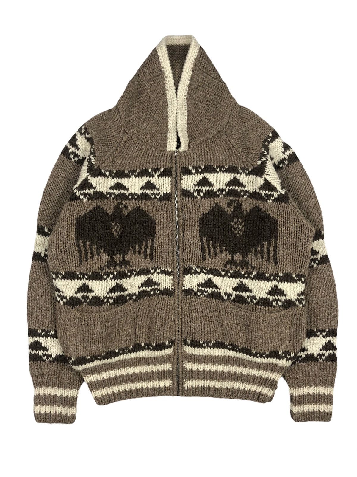 Native Vintage Native Eagle Hand Knit Zipper Sweater Kapital Size US M / EU 48-50 / 2 - 1 Thumbnail