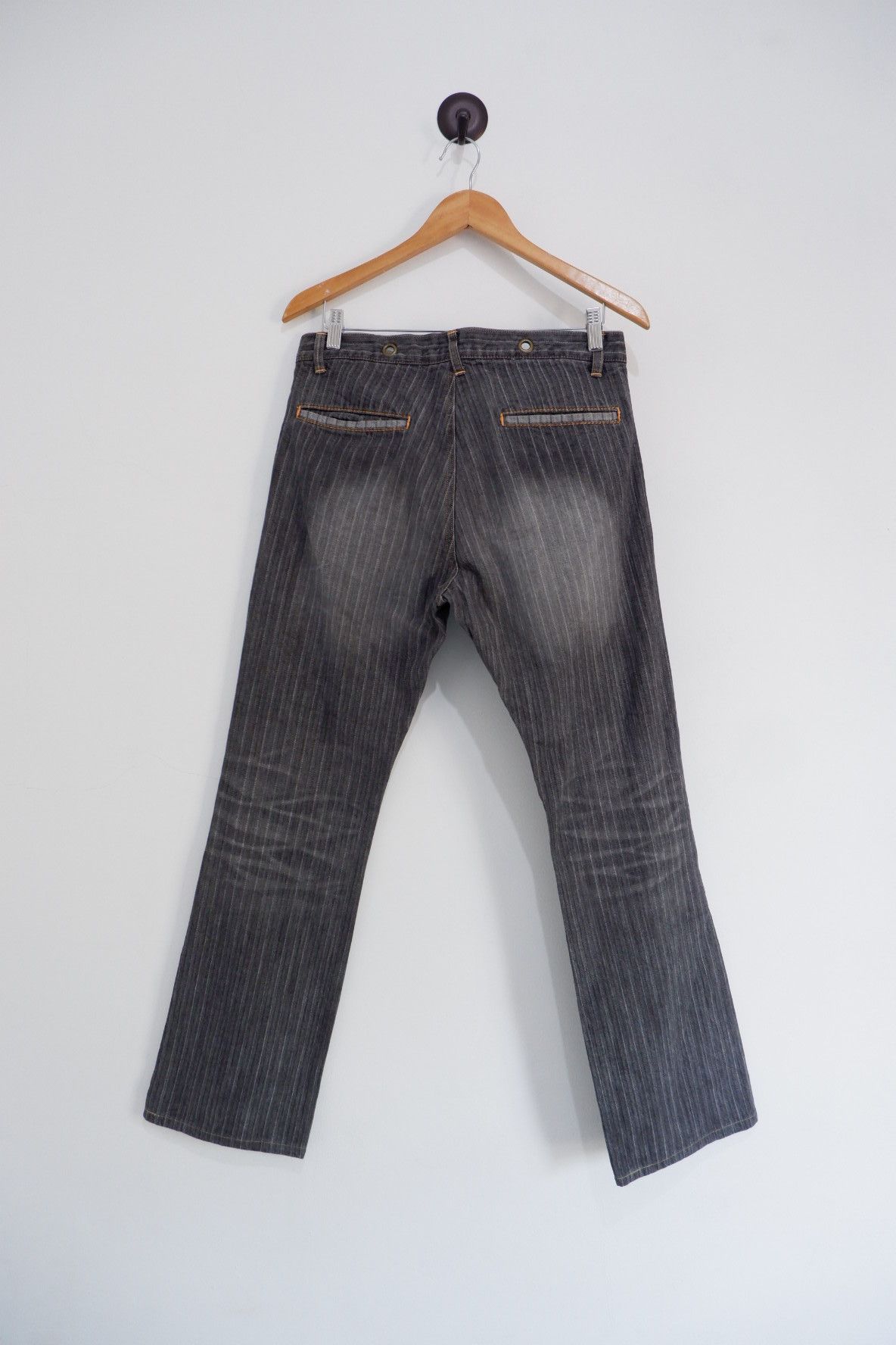 semanticdesign Vintage Semantic Design Flare Jeans Striped Size US 32 / EU 48 - 2 Thumbnail