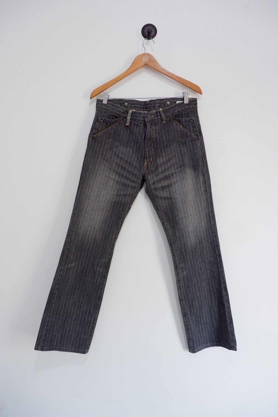 semanticdesign Vintage Semantic Design Flare Jeans Striped Size US 32 / EU 48 - 1 Thumbnail