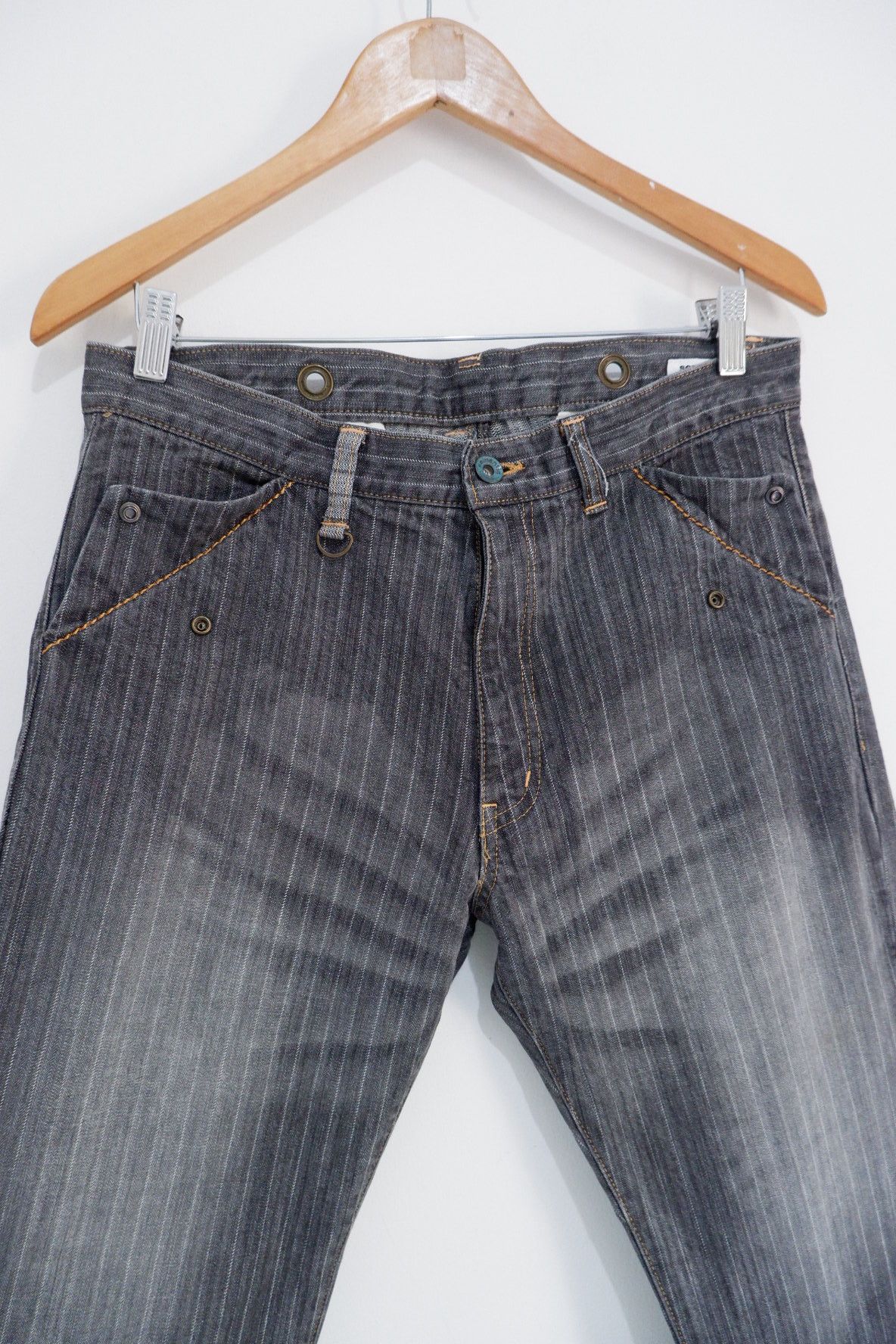 semanticdesign Vintage Semantic Design Flare Jeans Striped Size US 32 / EU 48 - 3 Thumbnail