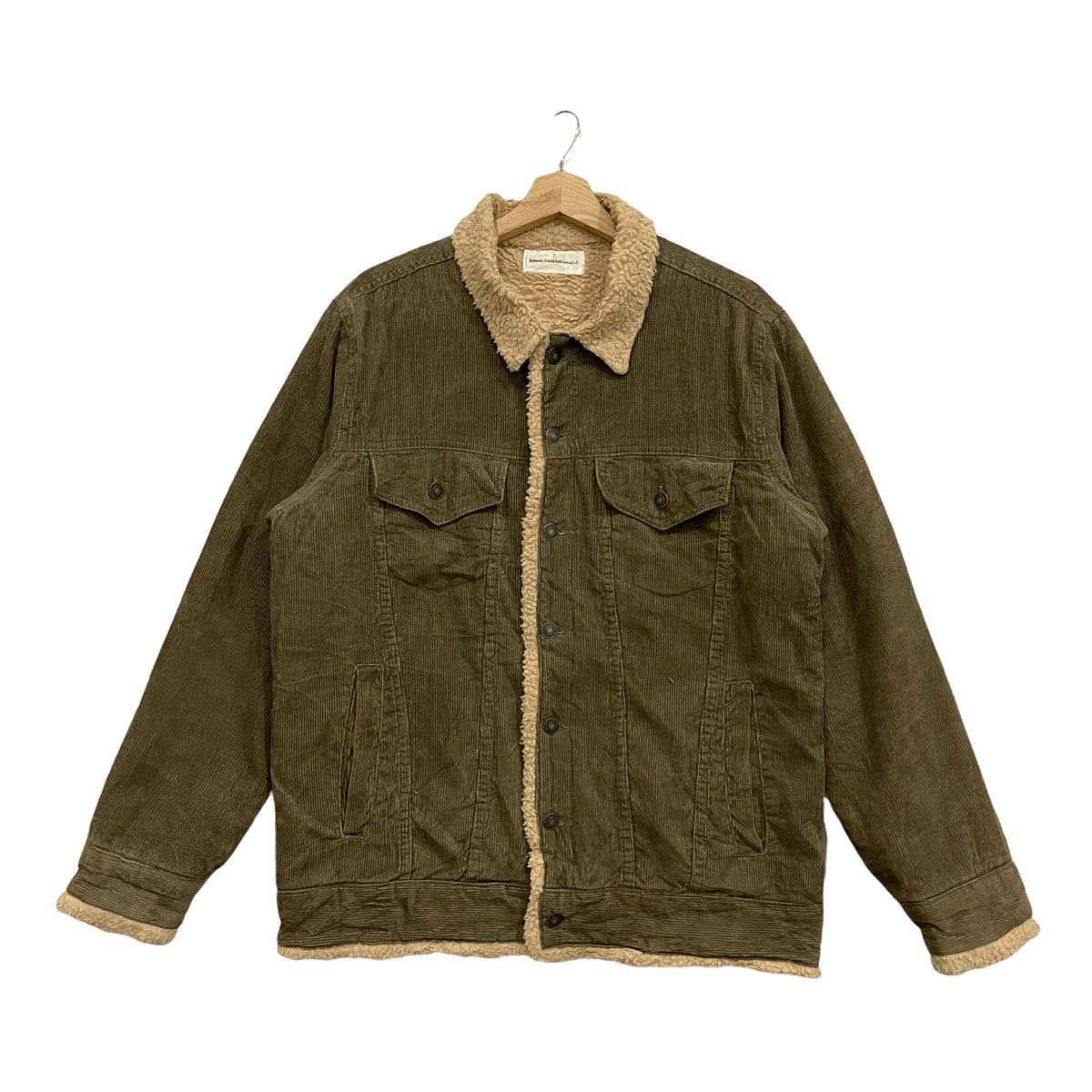Vintage Vintage 90s Bobson International Shearling Corduroy Jacket Size US L / EU 52-54 / 3 - 3 Thumbnail