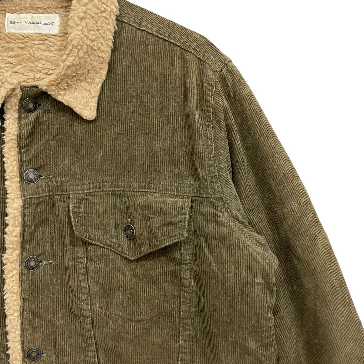 Vintage Vintage 90s Bobson International Shearling Corduroy Jacket Size US L / EU 52-54 / 3 - 8 Thumbnail