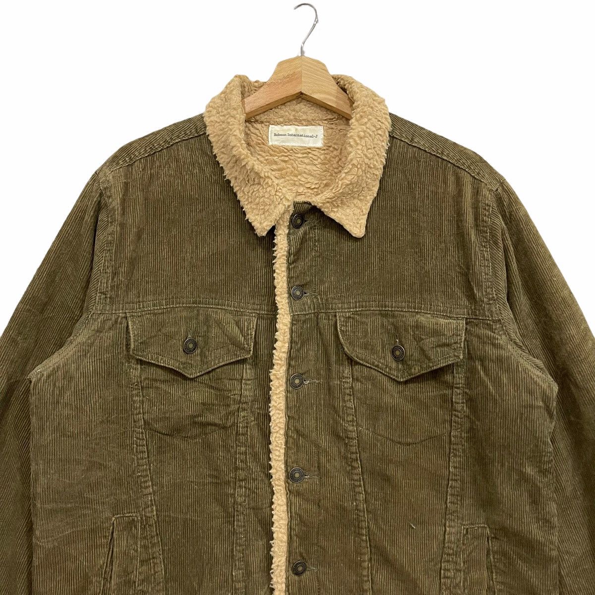 Vintage Vintage 90s Bobson International Shearling Corduroy Jacket Size US L / EU 52-54 / 3 - 4 Thumbnail