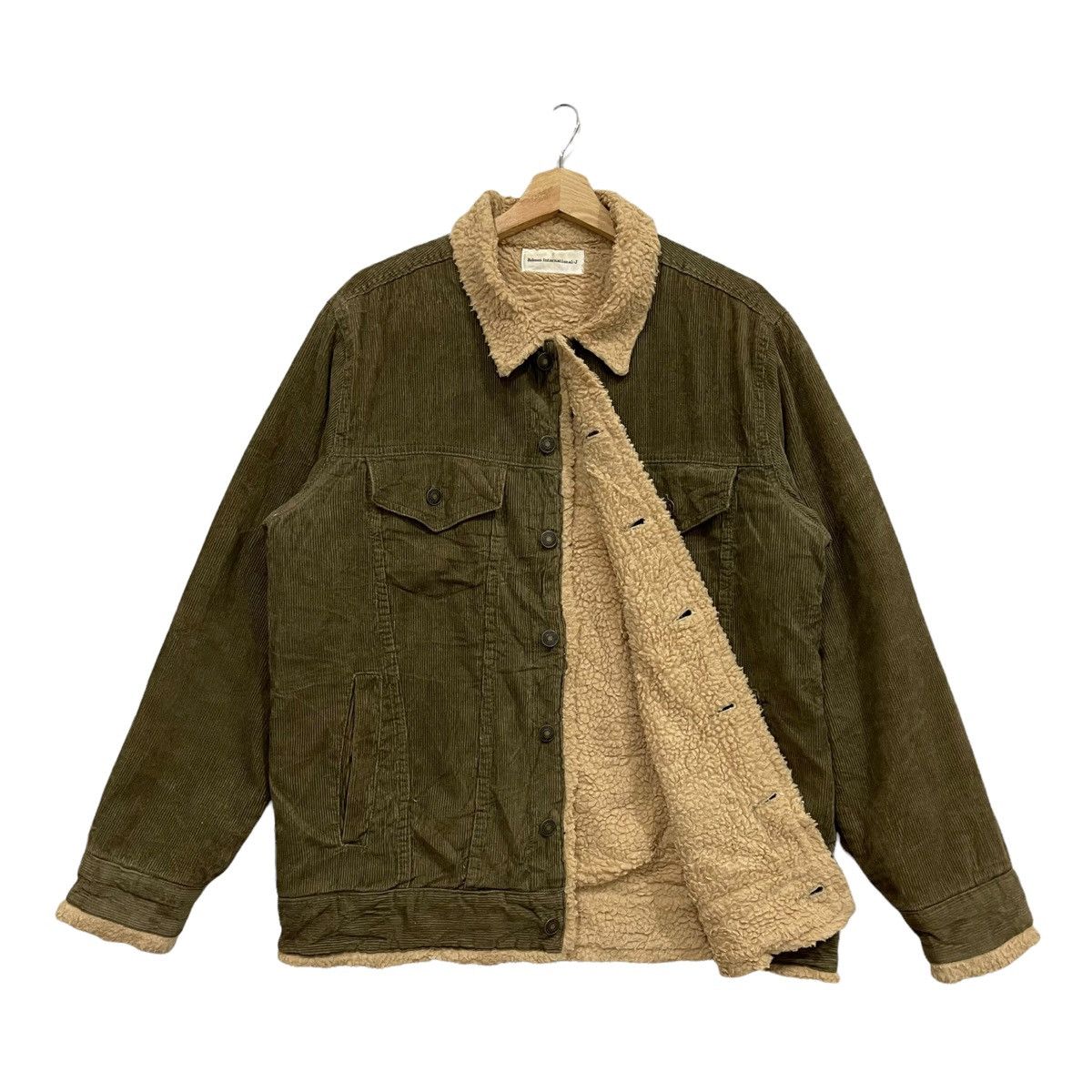 Vintage Vintage 90s Bobson International Shearling Corduroy Jacket Size US L / EU 52-54 / 3 - 2 Thumbnail