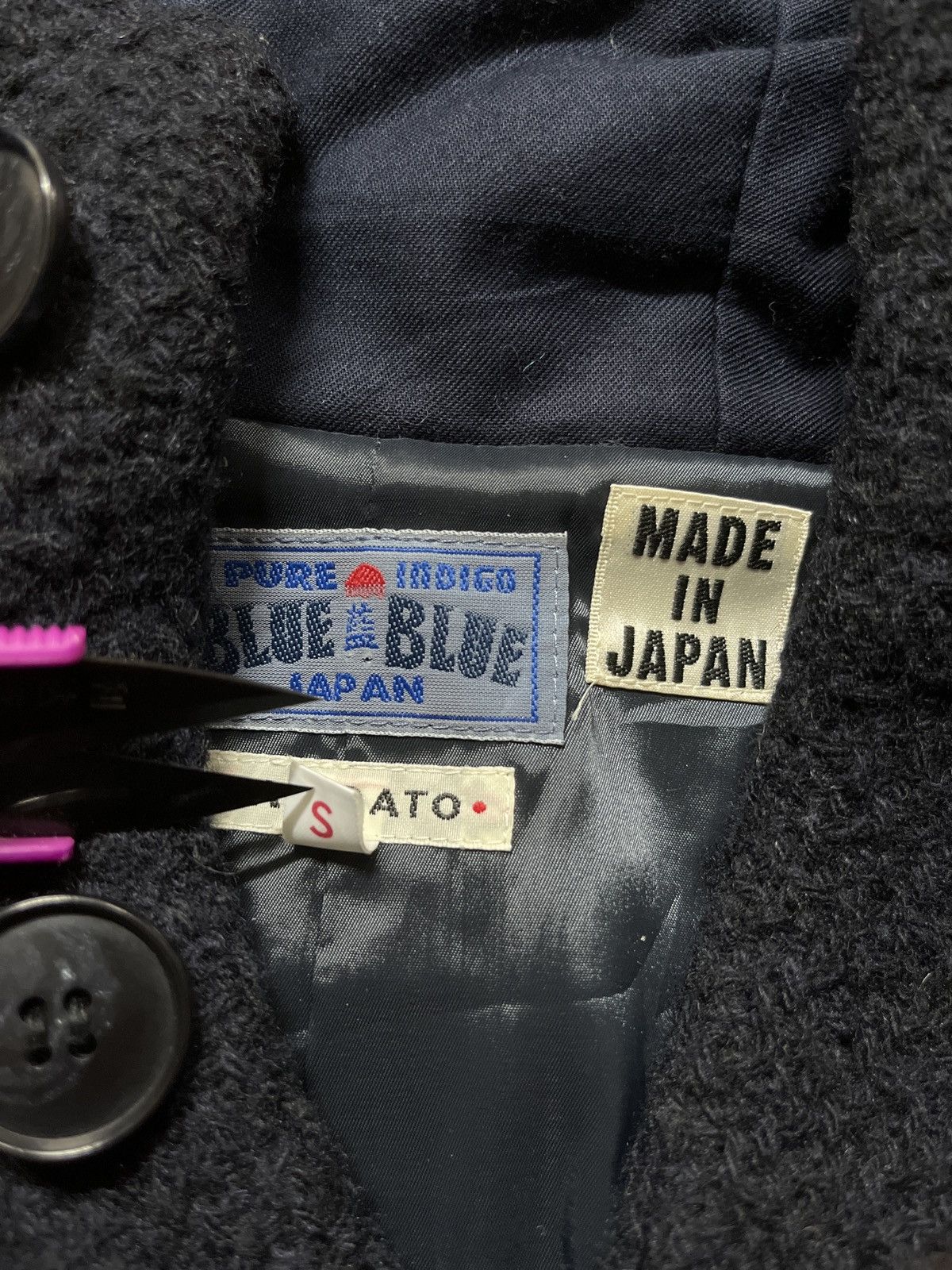 Blue Blue Japan × Indigo × Japanese Brand pure indigo blue blue japan wool jacket hoodie cropped Size US S / EU 44-46 / 1 - 7 Thumbnail