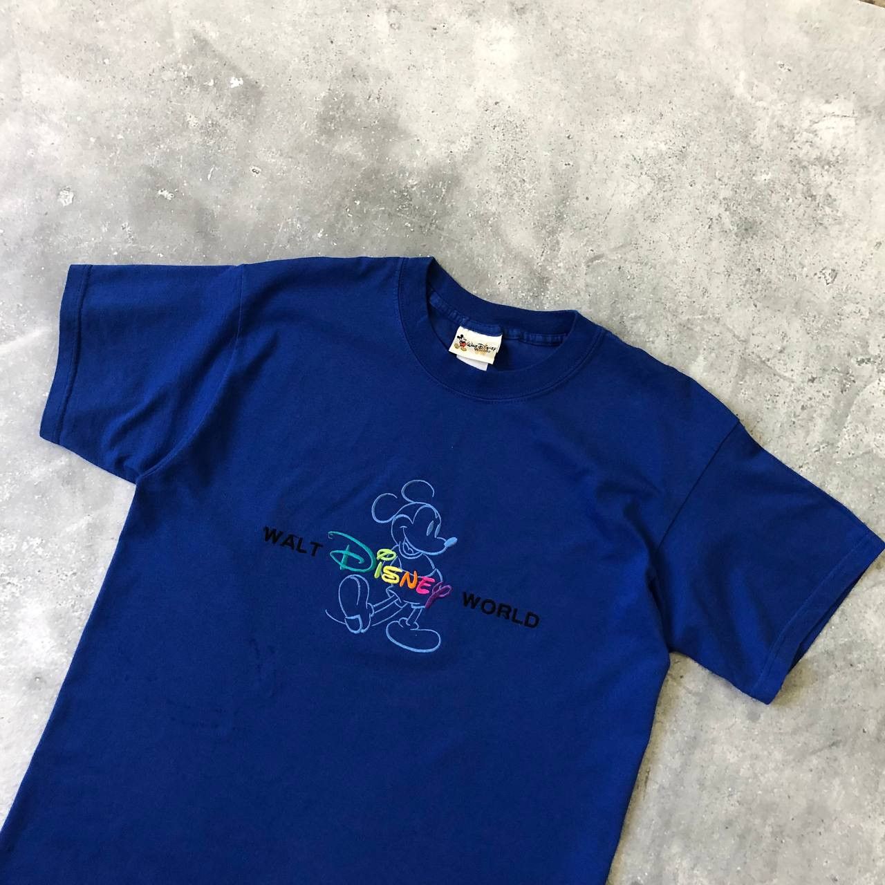 Disney Vintage 2000s Mickey Mouse Walt Disney World T Shirt Blue M Size US M / EU 48-50 / 2 - 2 Thumbnail