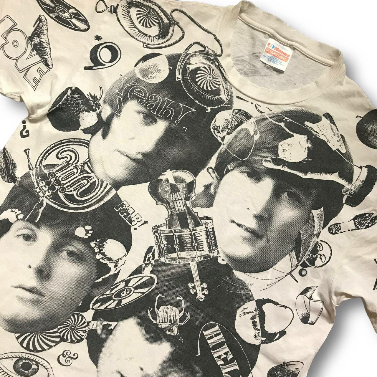 Band Tees Vintage 1991 The Beatles All Over Print T Shirt Size US L / EU 52-54 / 3 - 3 Thumbnail