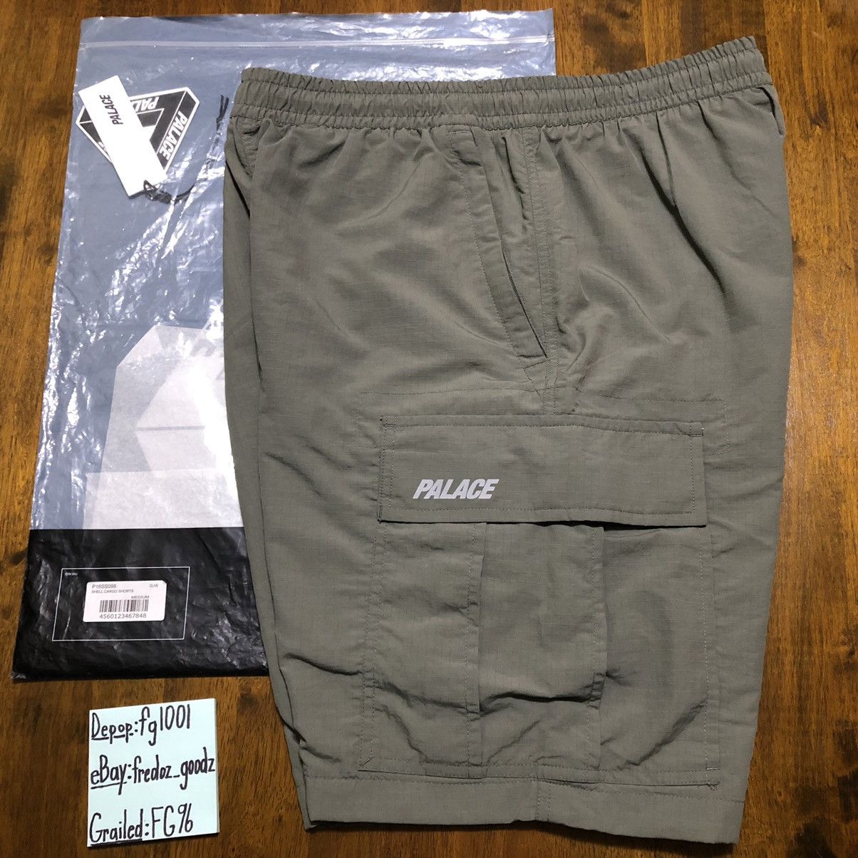 Palace Palace Shell Cargo Shorts Olive Medium Spring/Summer 2019