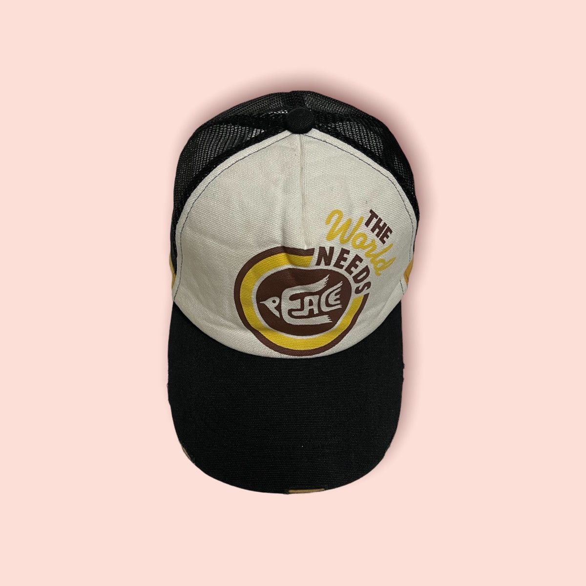 Vintage VINTAGE THE WORLD NEED FACE DISTRESSED TRUCKER SNAPBACK Size ONE SIZE - 3 Thumbnail