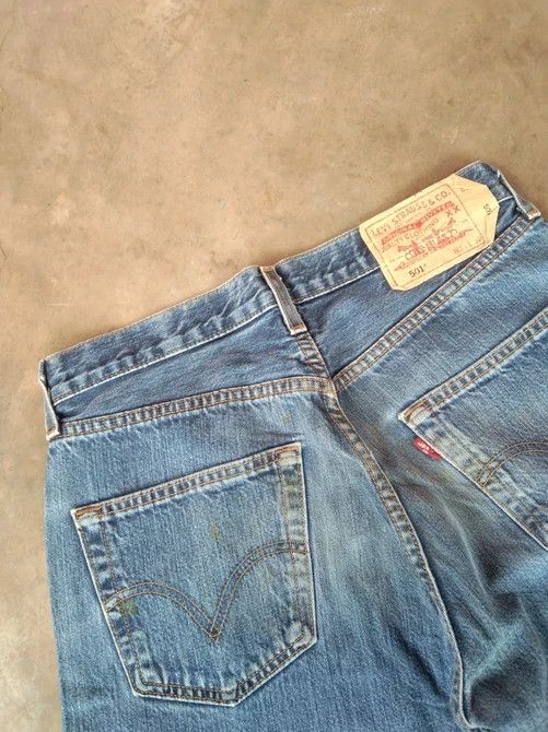 Levi's Vintage Levi's 501 Straight Leg Jeans 31x32 Size US 31 - 4 Thumbnail