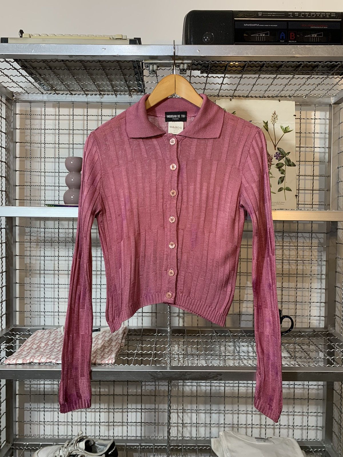 Morgan De Toi Dark pink knitted top