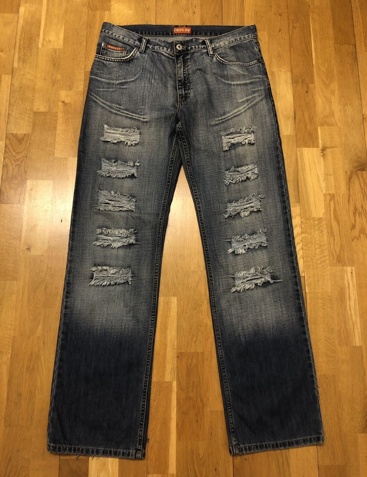 Replay REPLAY RARE VINTAGE DISTRESSED GREAT QUALITY DENIM JEANS Size US 34 / EU 50 - 1 Thumbnail