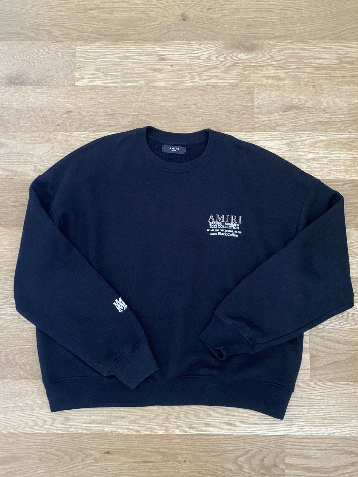 Amiri SS22 Black Coffee Las Vegas Invite Only Crewneck | Grailed
