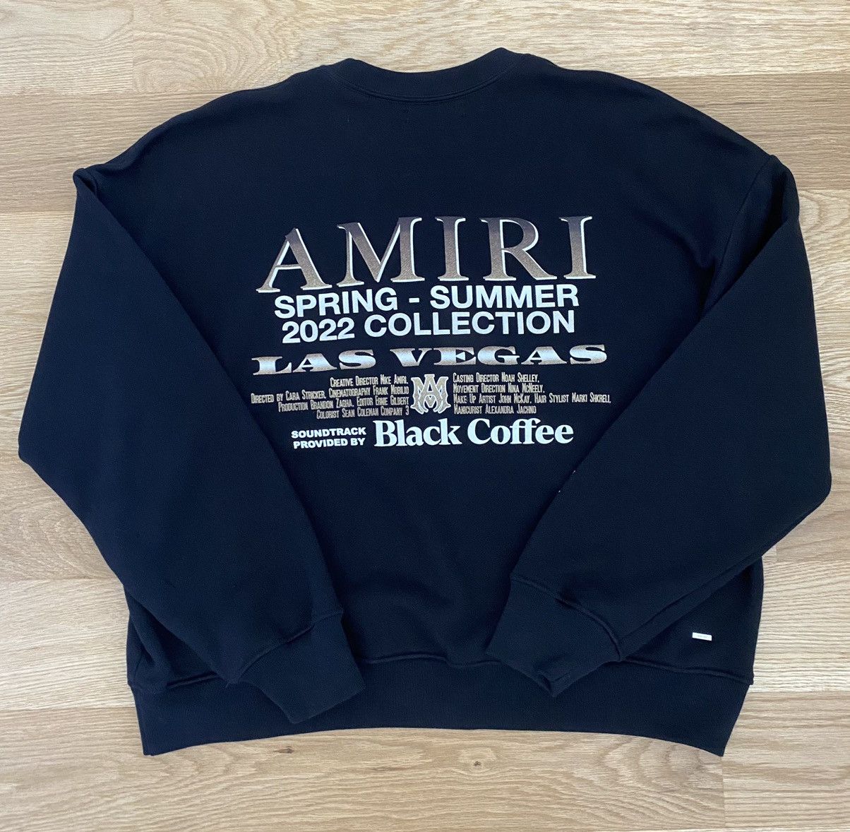 Amiri SS22 Black Coffee Las Vegas Invite Only Crewneck | Grailed