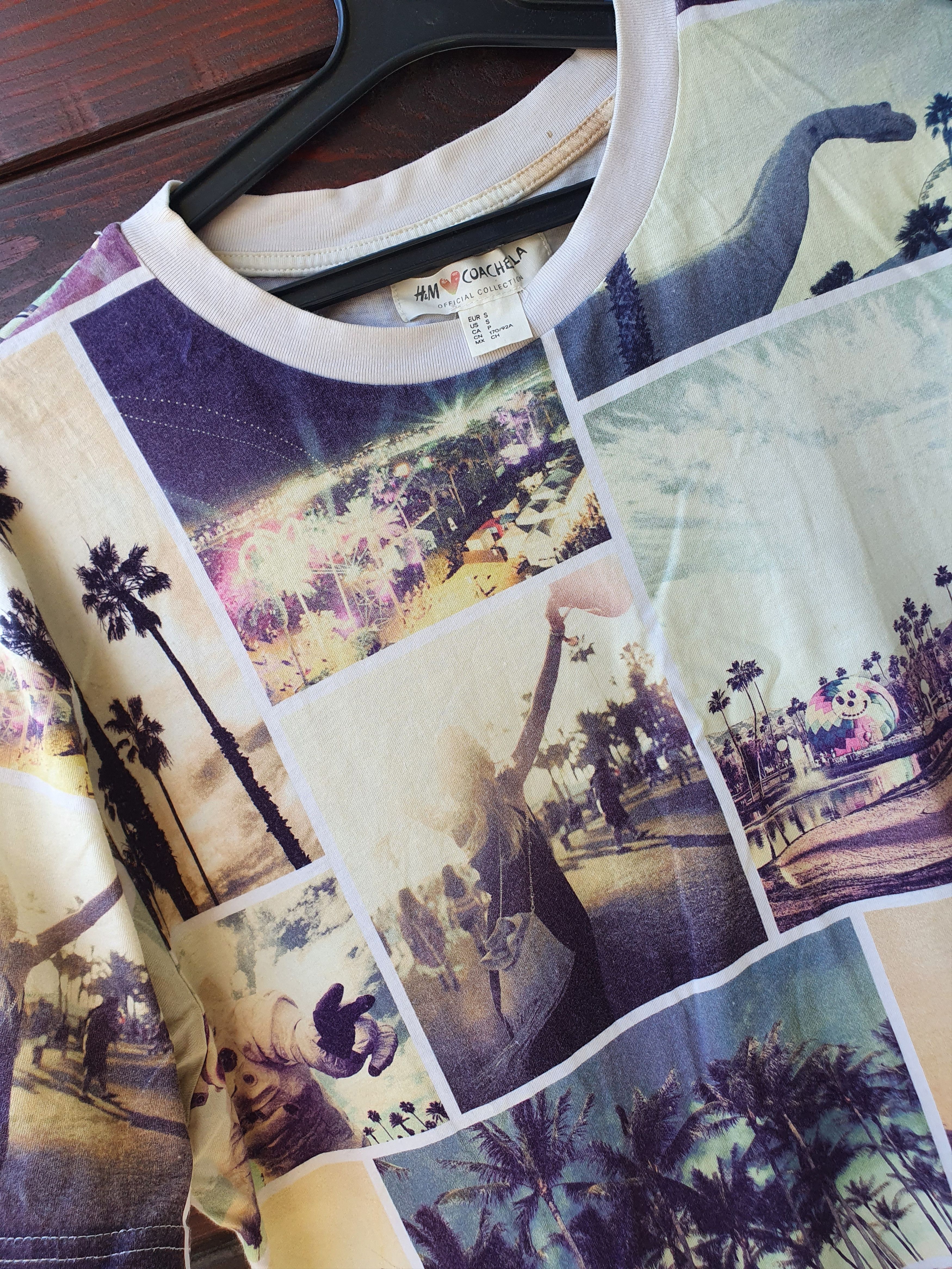 Coachella H&M x Coachella photograph all over print tee,sz M? Size US M / EU 48-50 / 2 - 4 Thumbnail