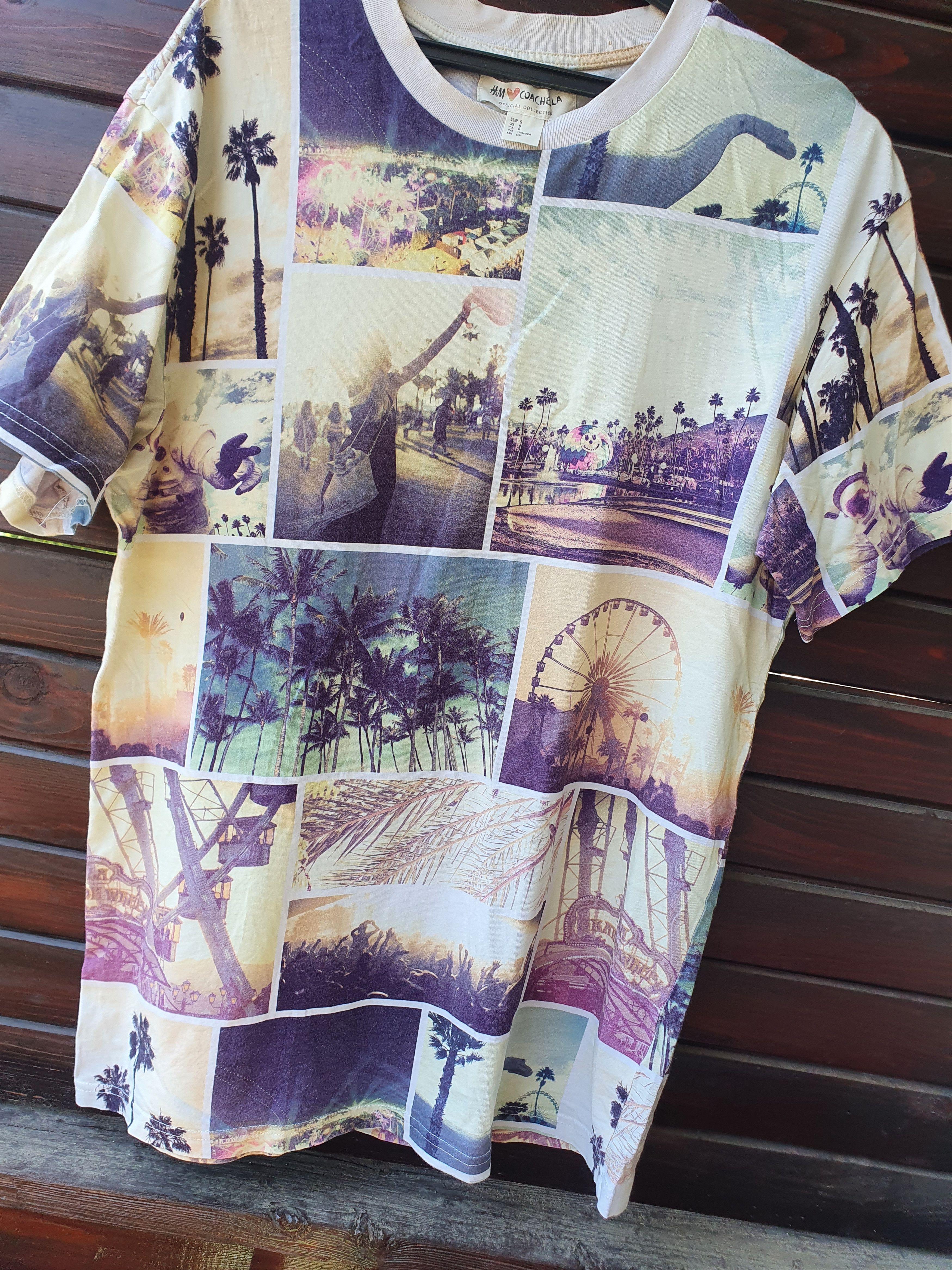 Coachella H&M x Coachella photograph all over print tee,sz M? Size US M / EU 48-50 / 2 - 1 Thumbnail