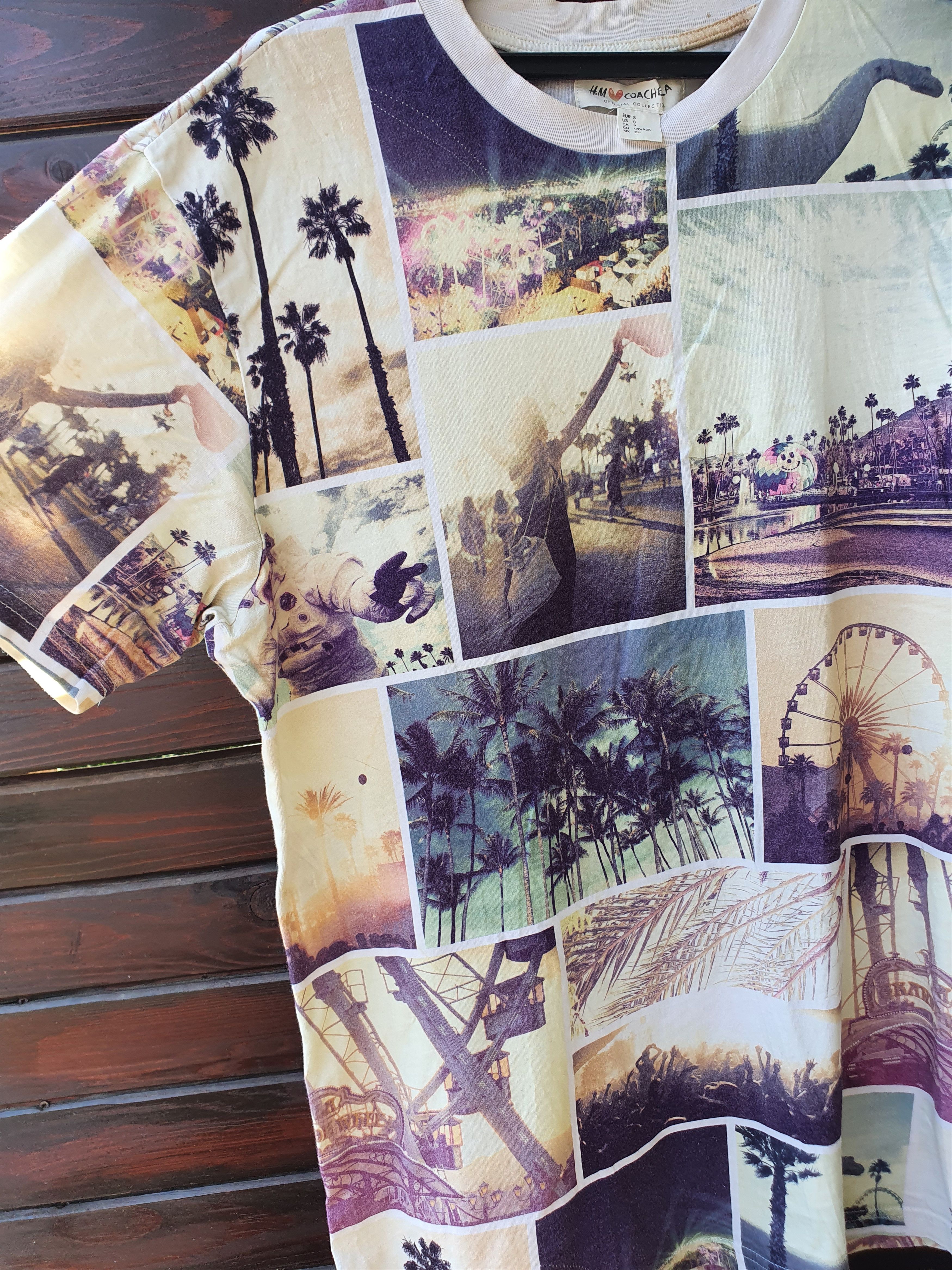 Coachella H&M x Coachella photograph all over print tee,sz M? Size US M / EU 48-50 / 2 - 6 Thumbnail