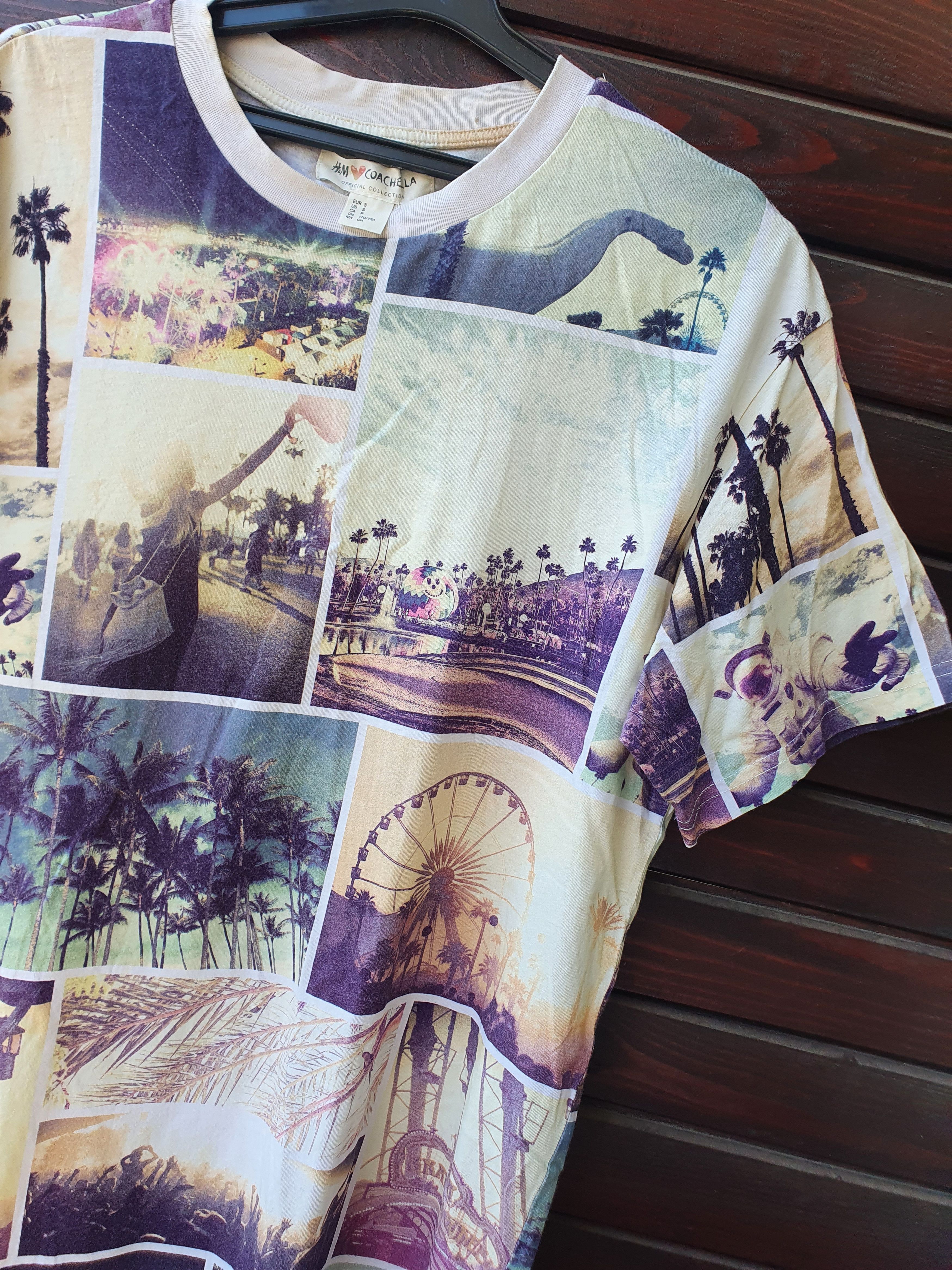 Coachella H&M x Coachella photograph all over print tee,sz M? Size US M / EU 48-50 / 2 - 3 Thumbnail