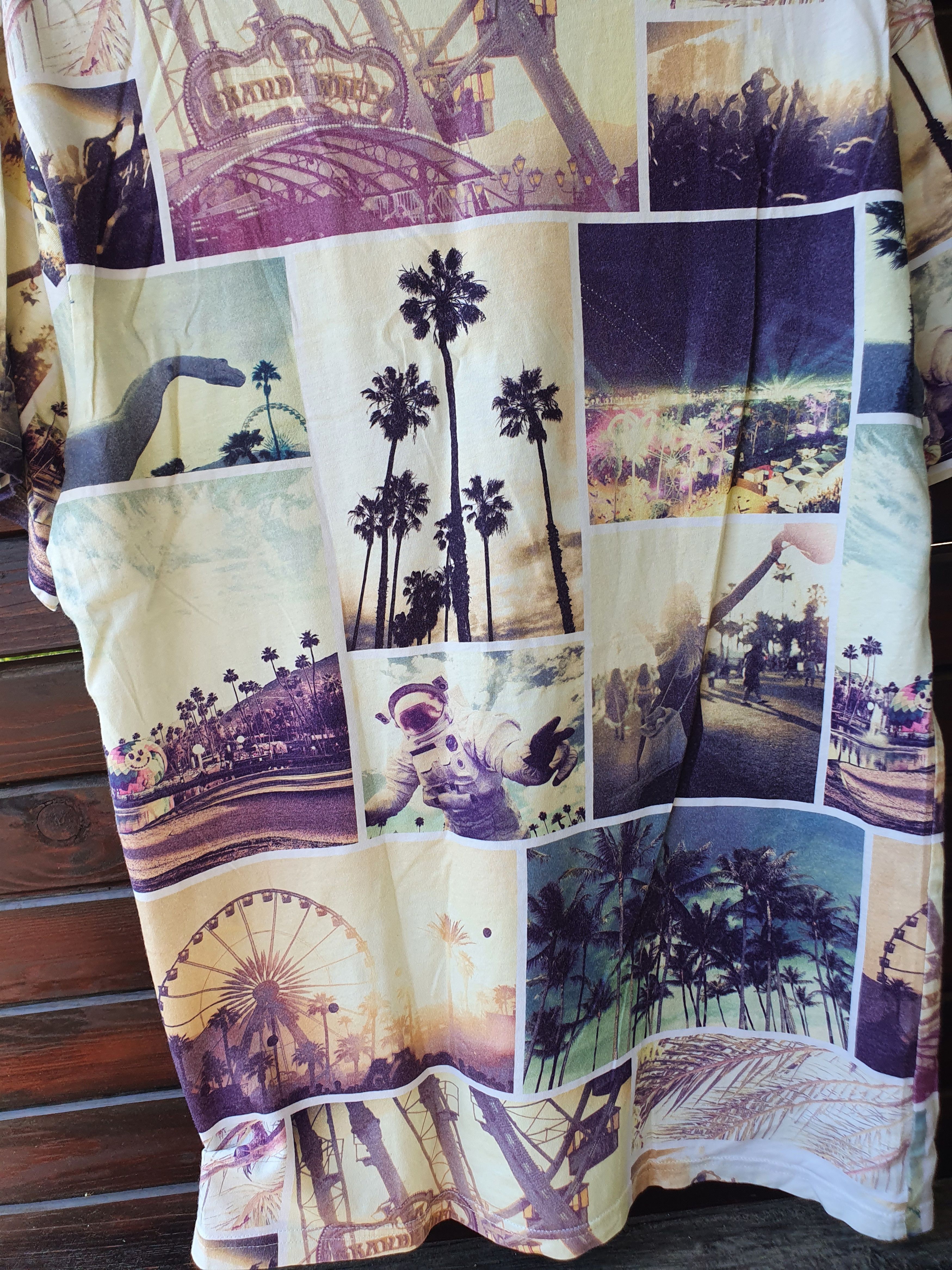 Coachella H&M x Coachella photograph all over print tee,sz M? Size US M / EU 48-50 / 2 - 9 Thumbnail