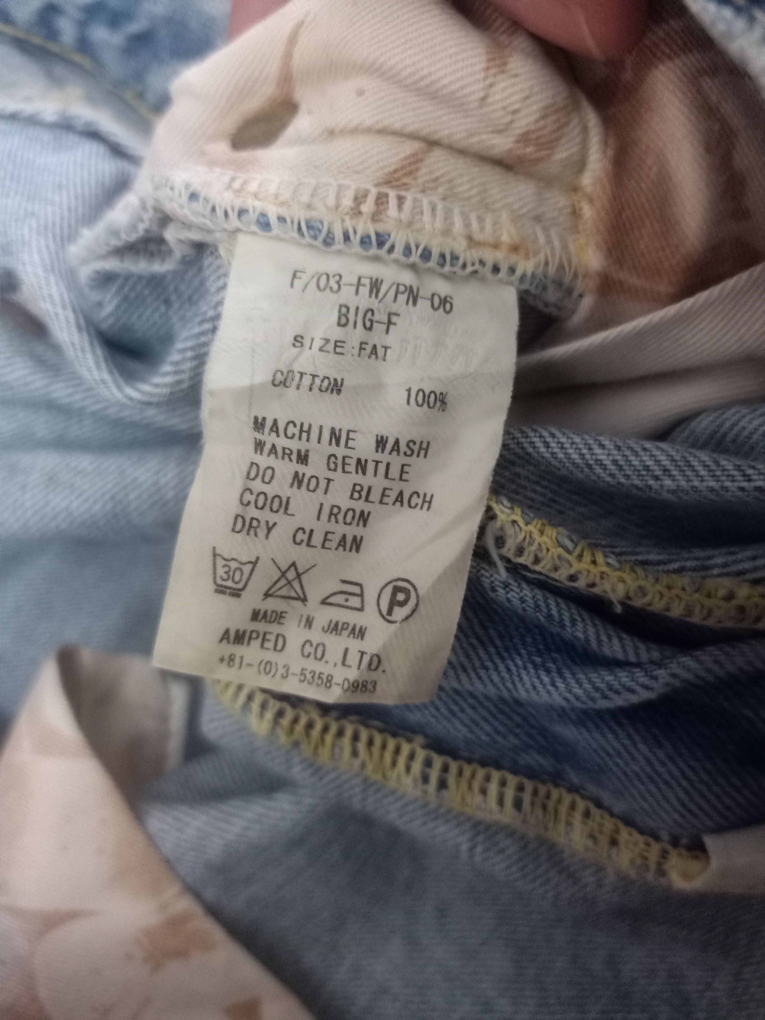 Fat Tokyo Vtg Baggy Fat Tokyo Japan Selvedge Denim Distressed Jeans Size US 35 - 19 Thumbnail