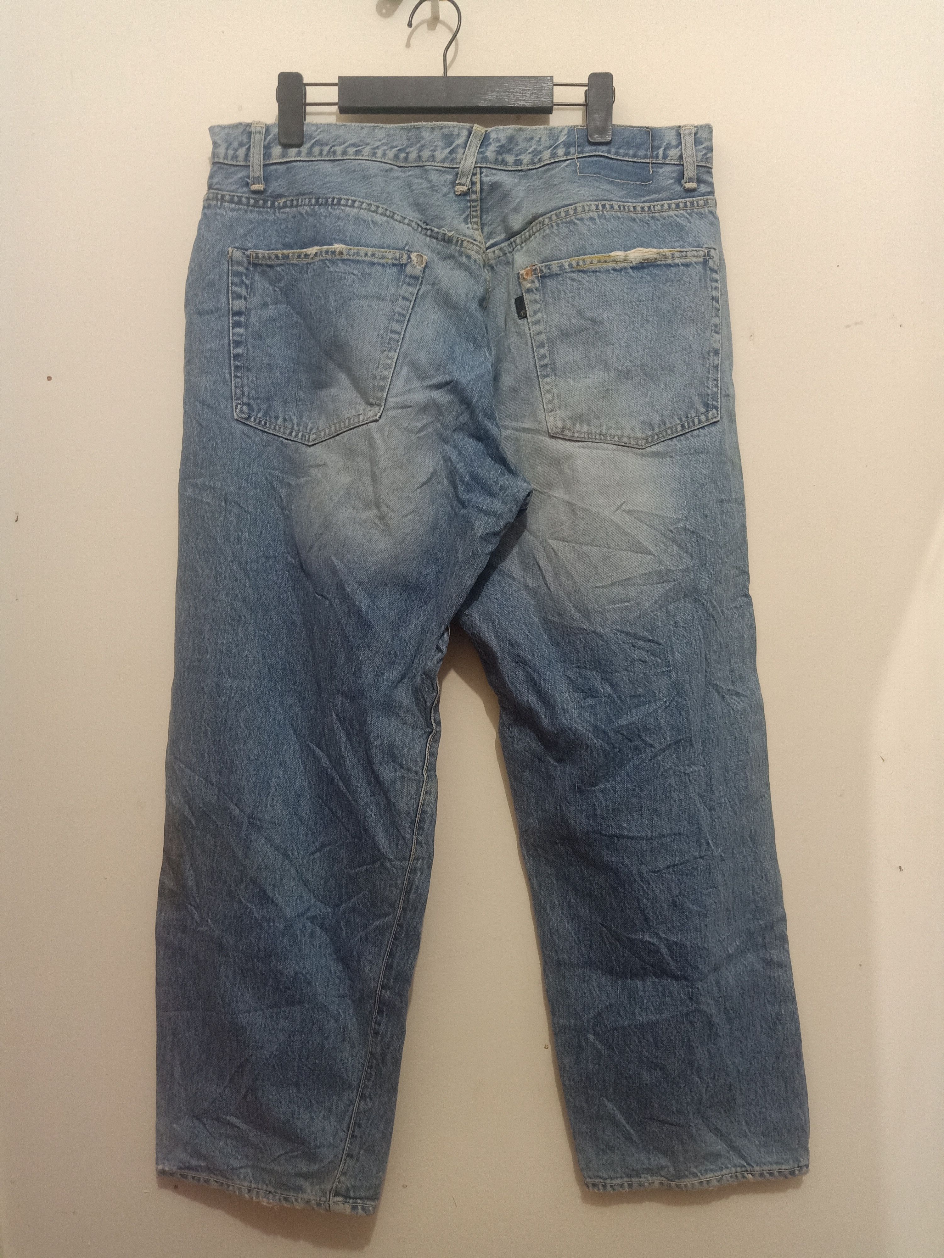 Fat Tokyo Vtg Baggy Fat Tokyo Japan Selvedge Denim Distressed Jeans Size US 35 - 8 Thumbnail