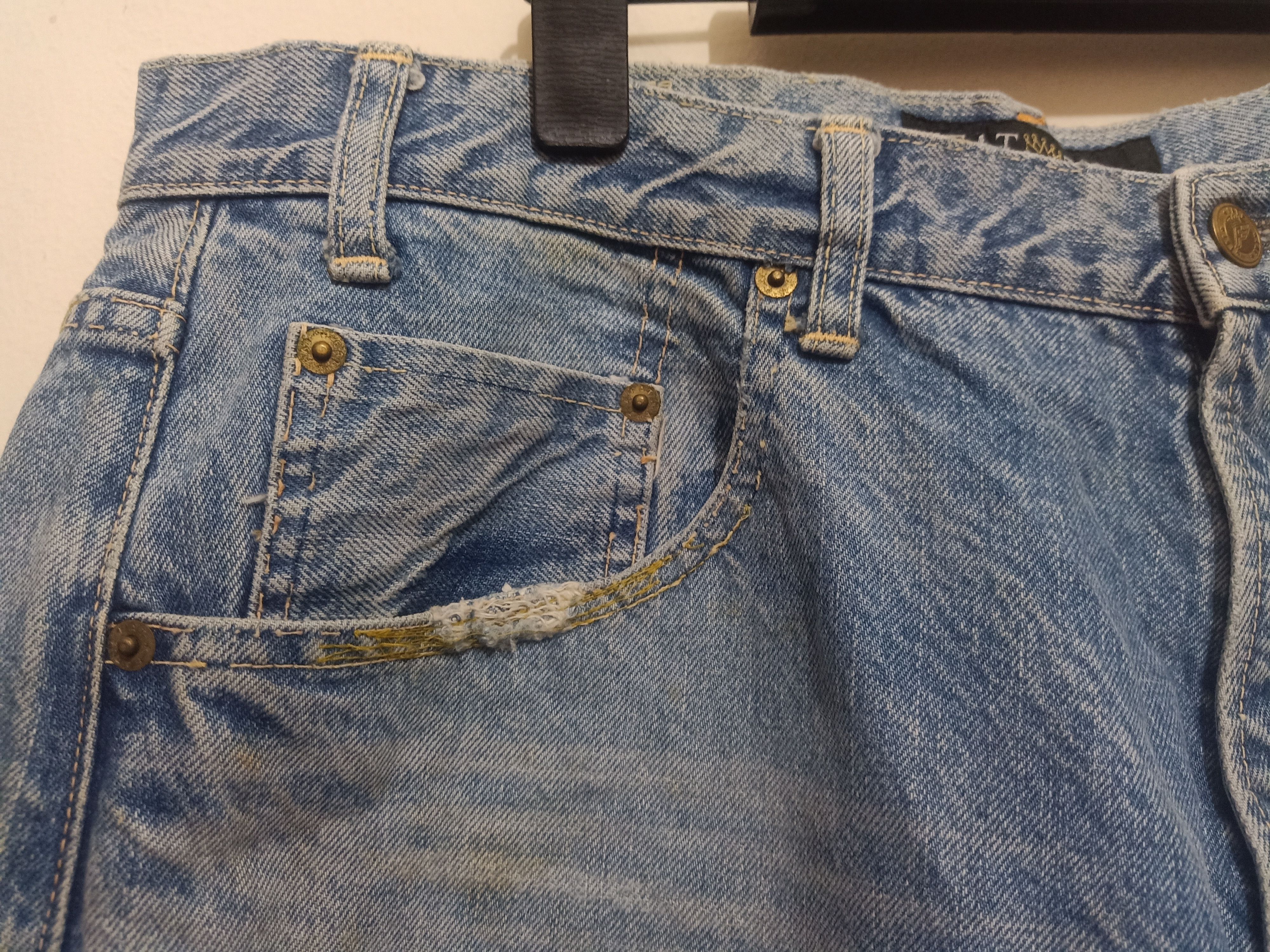 Fat Tokyo Vtg Baggy Fat Tokyo Japan Selvedge Denim Distressed Jeans Size US 35 - 3 Thumbnail