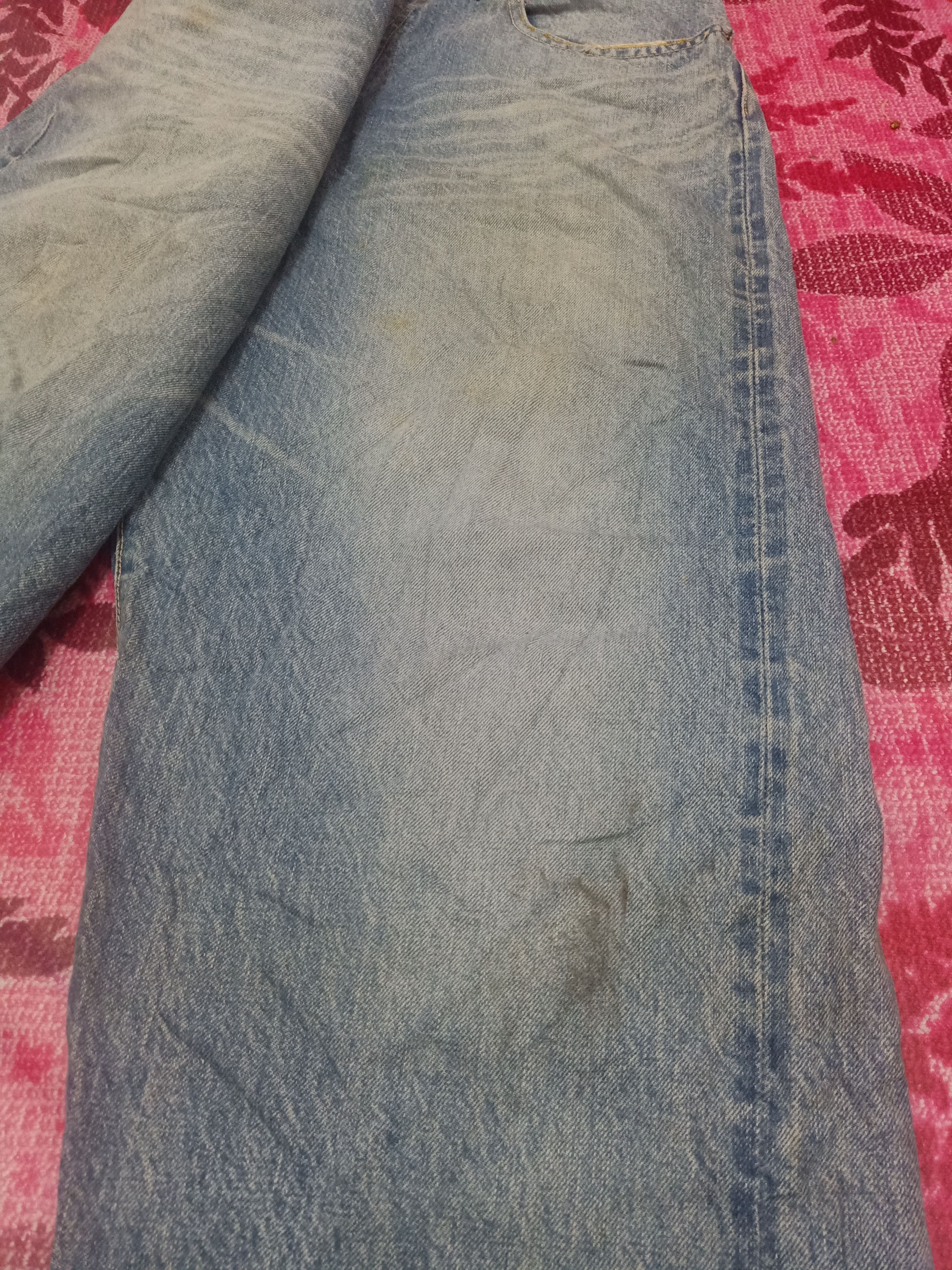 Fat Tokyo Vtg Baggy Fat Tokyo Japan Selvedge Denim Distressed Jeans Size US 35 - 24 Thumbnail