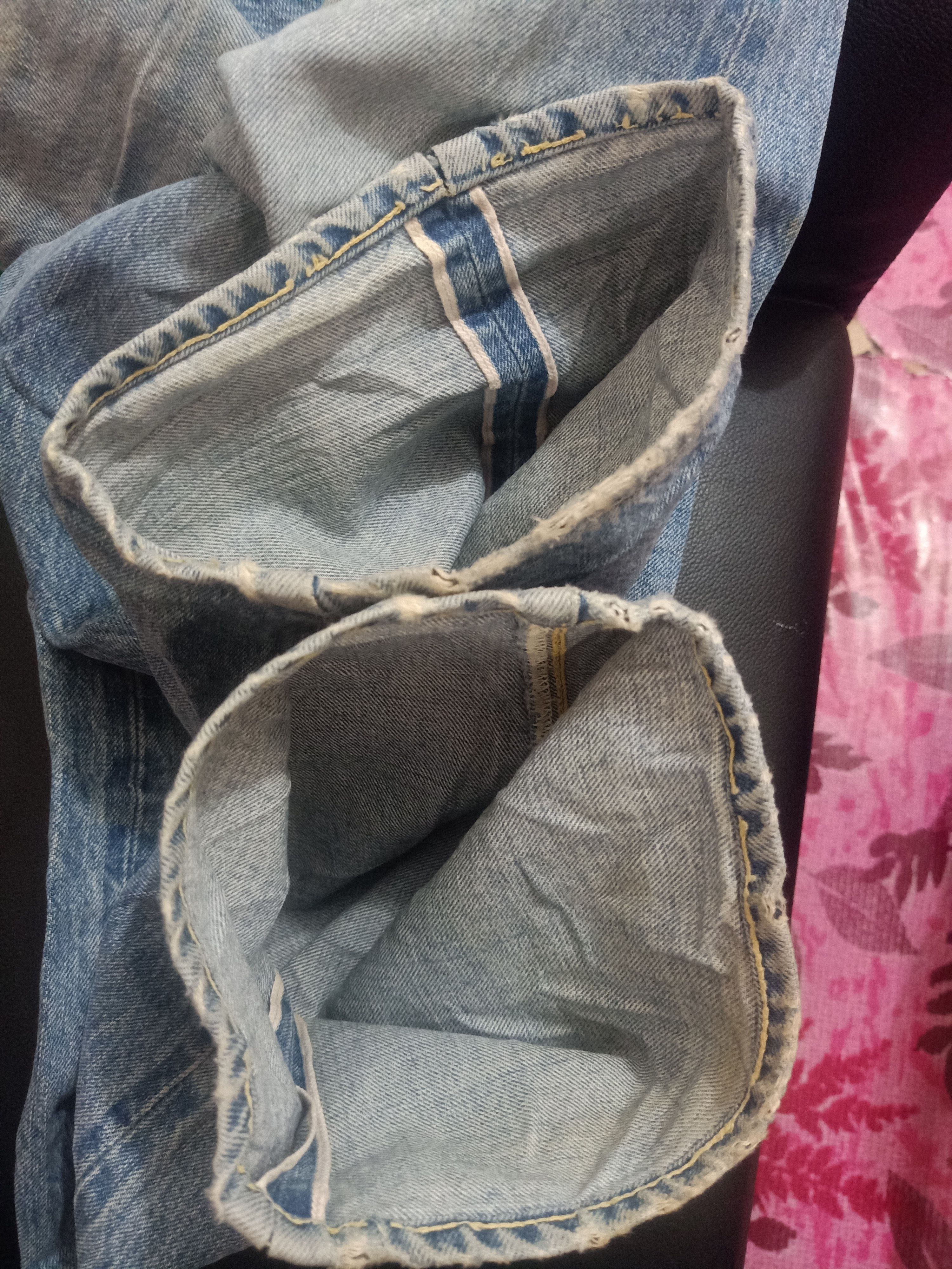 Fat Tokyo Vtg Baggy Fat Tokyo Japan Selvedge Denim Distressed Jeans Size US 35 - 22 Thumbnail