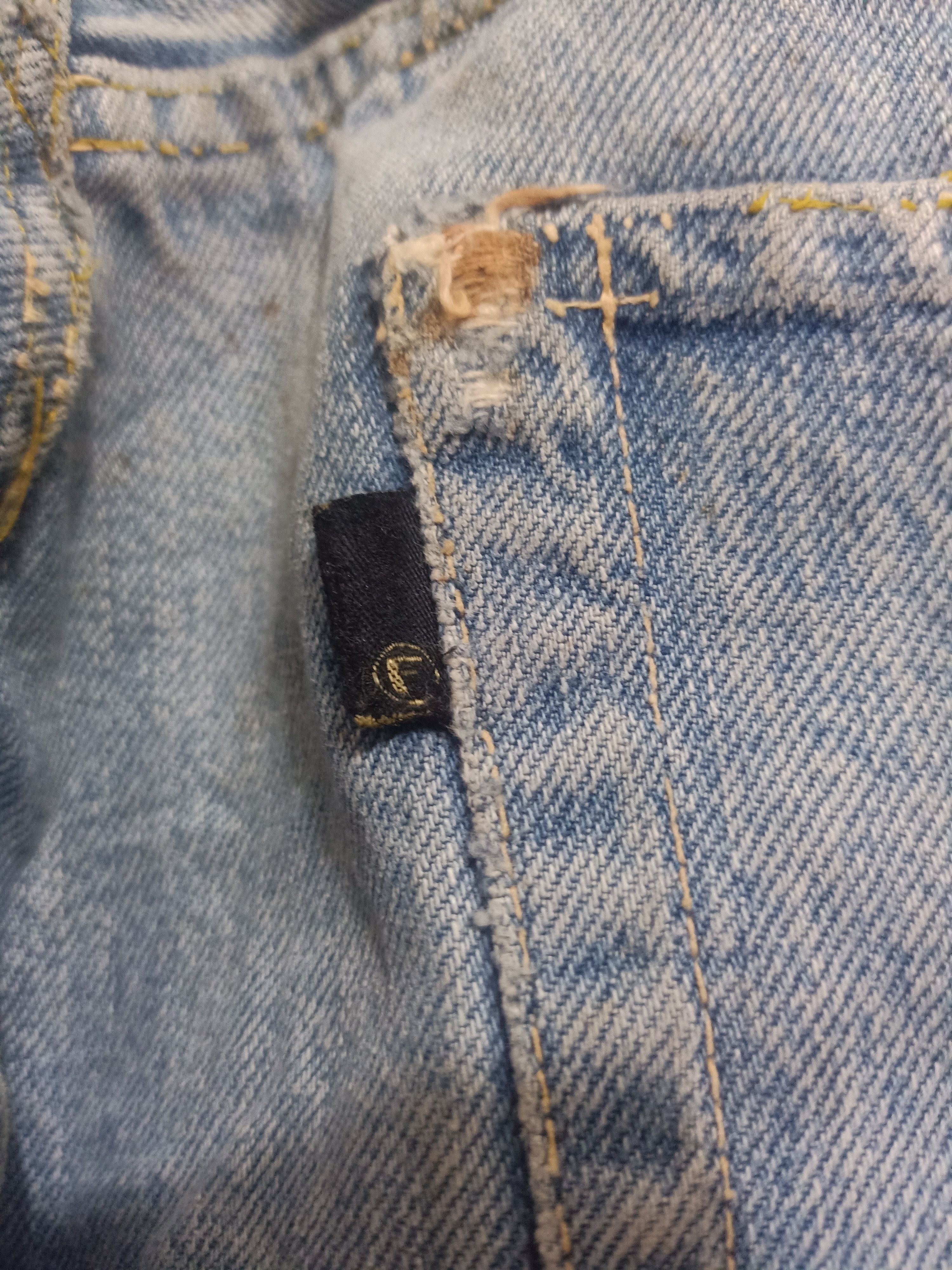 Fat Tokyo Vtg Baggy Fat Tokyo Japan Selvedge Denim Distressed Jeans Size US 35 - 10 Thumbnail