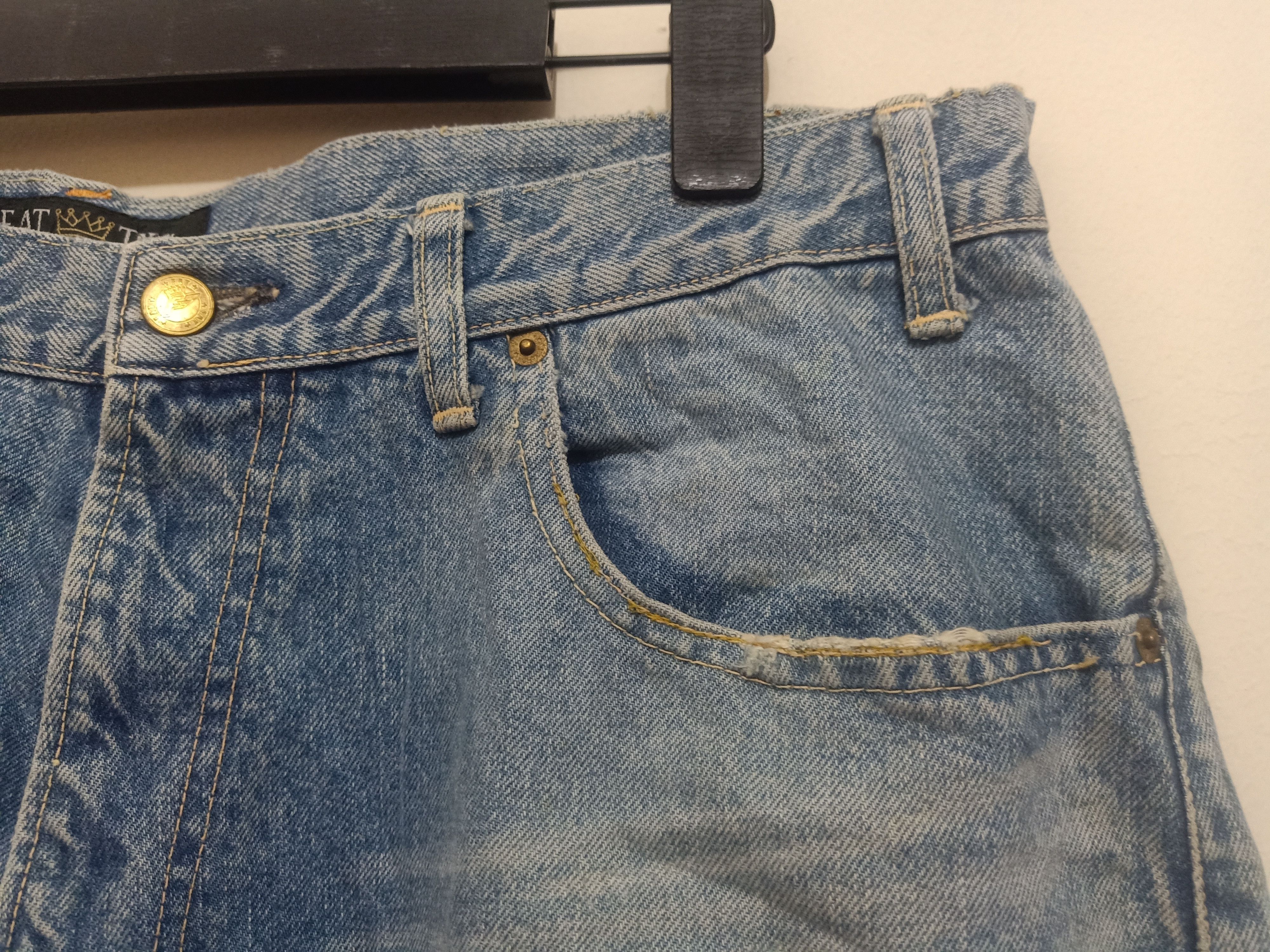 Fat Tokyo Vtg Baggy Fat Tokyo Japan Selvedge Denim Distressed Jeans Size US 35 - 2 Thumbnail