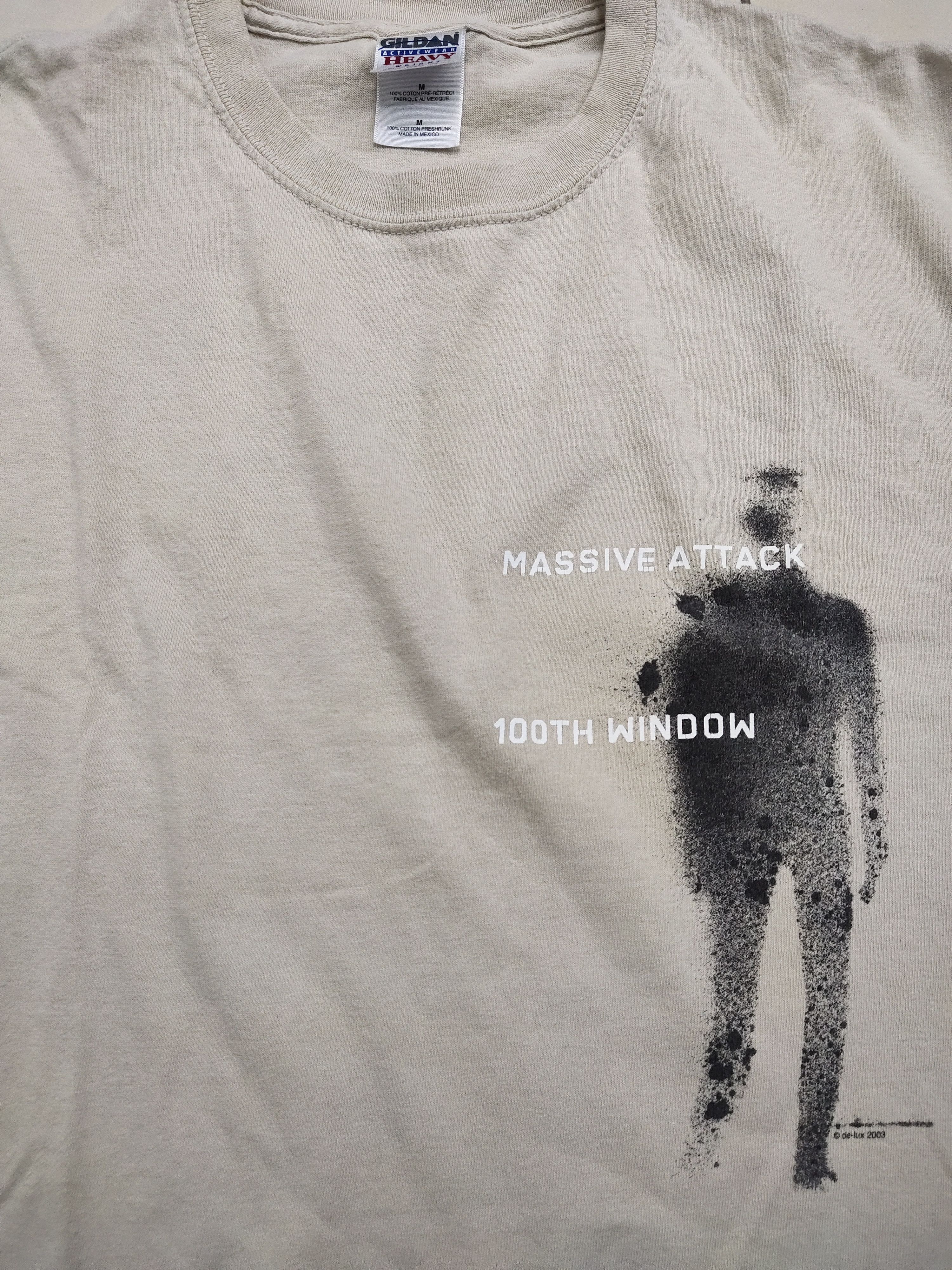 Band Tees × Vintage Vintage early 2000 Masive Attack 100TH Window 