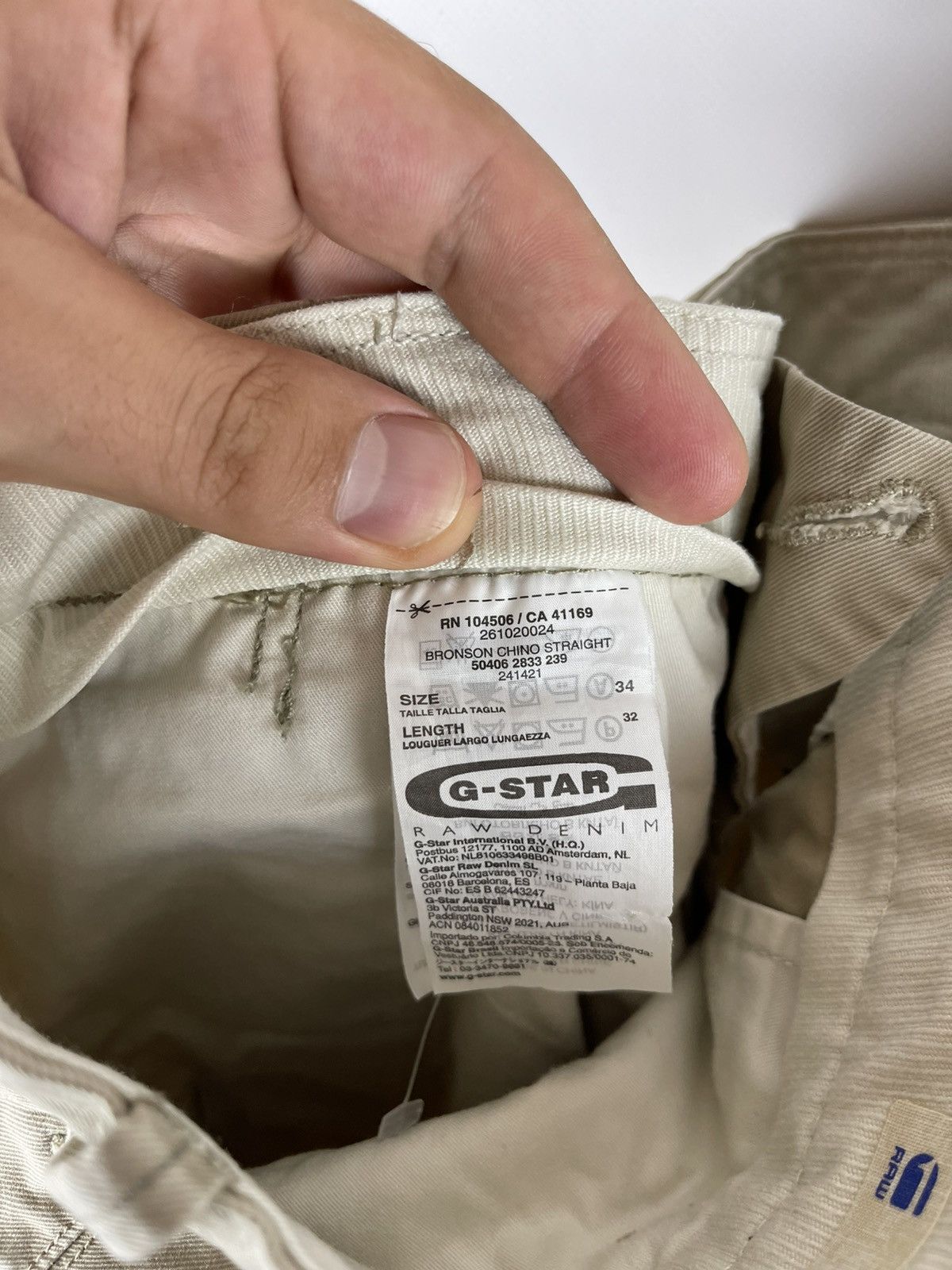 G-Star G-Star Raw Bronson chino straight pants Size US 34 / EU 50 - 10 Thumbnail