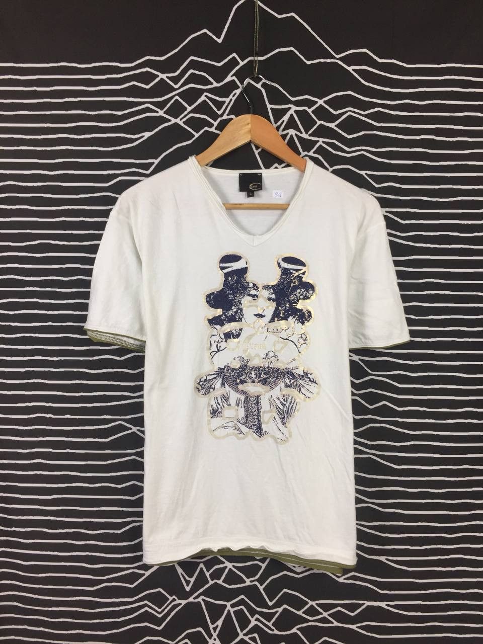 Just Cavalli Just Cavalli Roberto Cavalli Overprint Women Graphic Tee Size US L / EU 52-54 / 3 - 2 Thumbnail